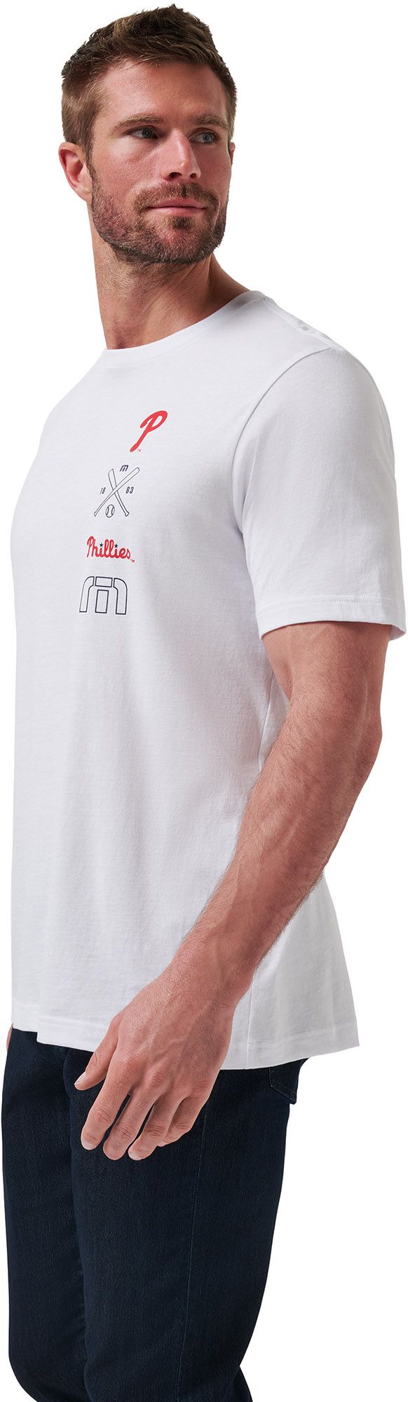 TravisMathew Men's Philadelphia Phillies White Sunset Slam T-Shirt product image