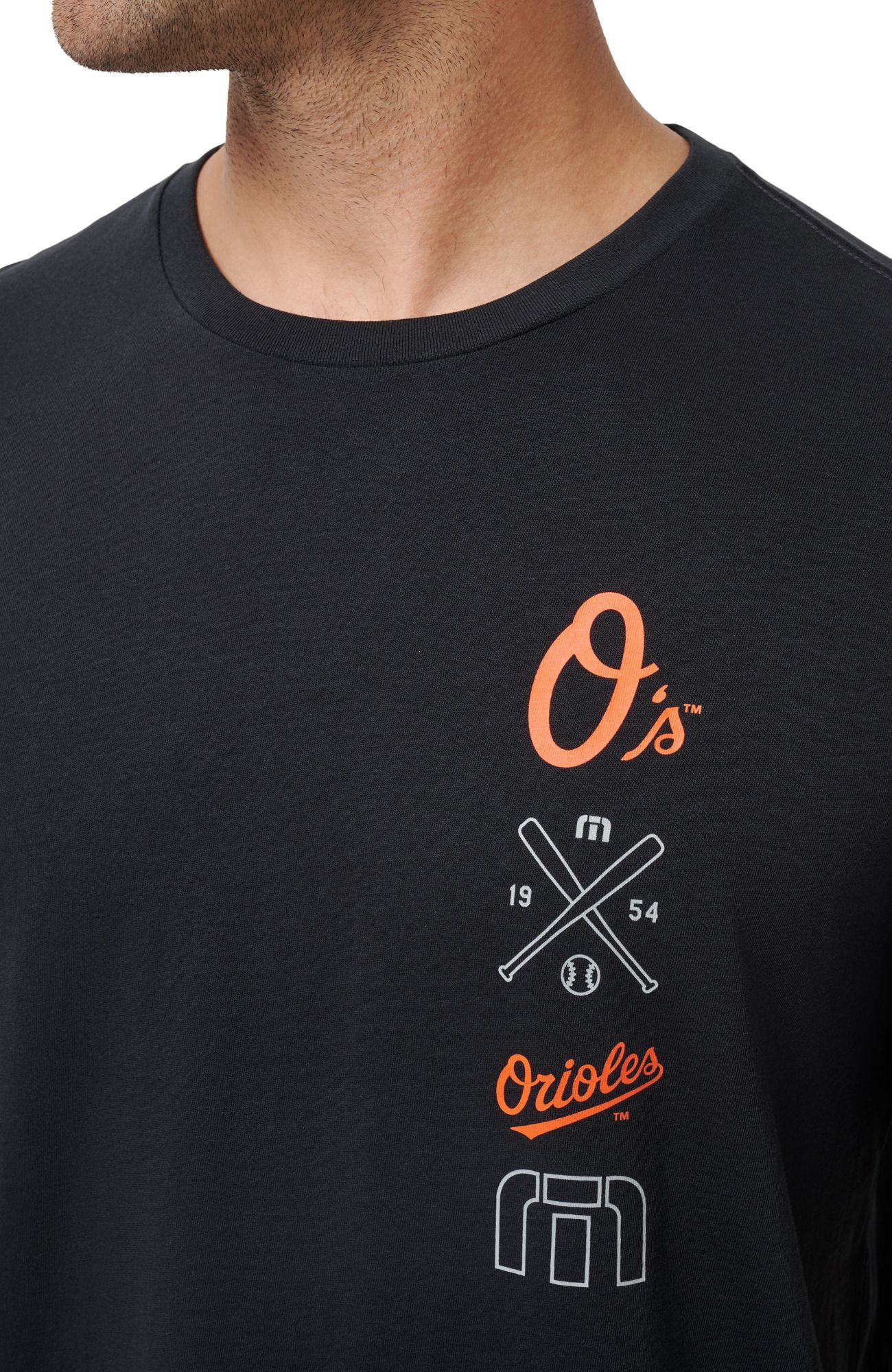 TravisMathew Men's Baltimore Orioles Black Sunset Slam T-Shirt product image