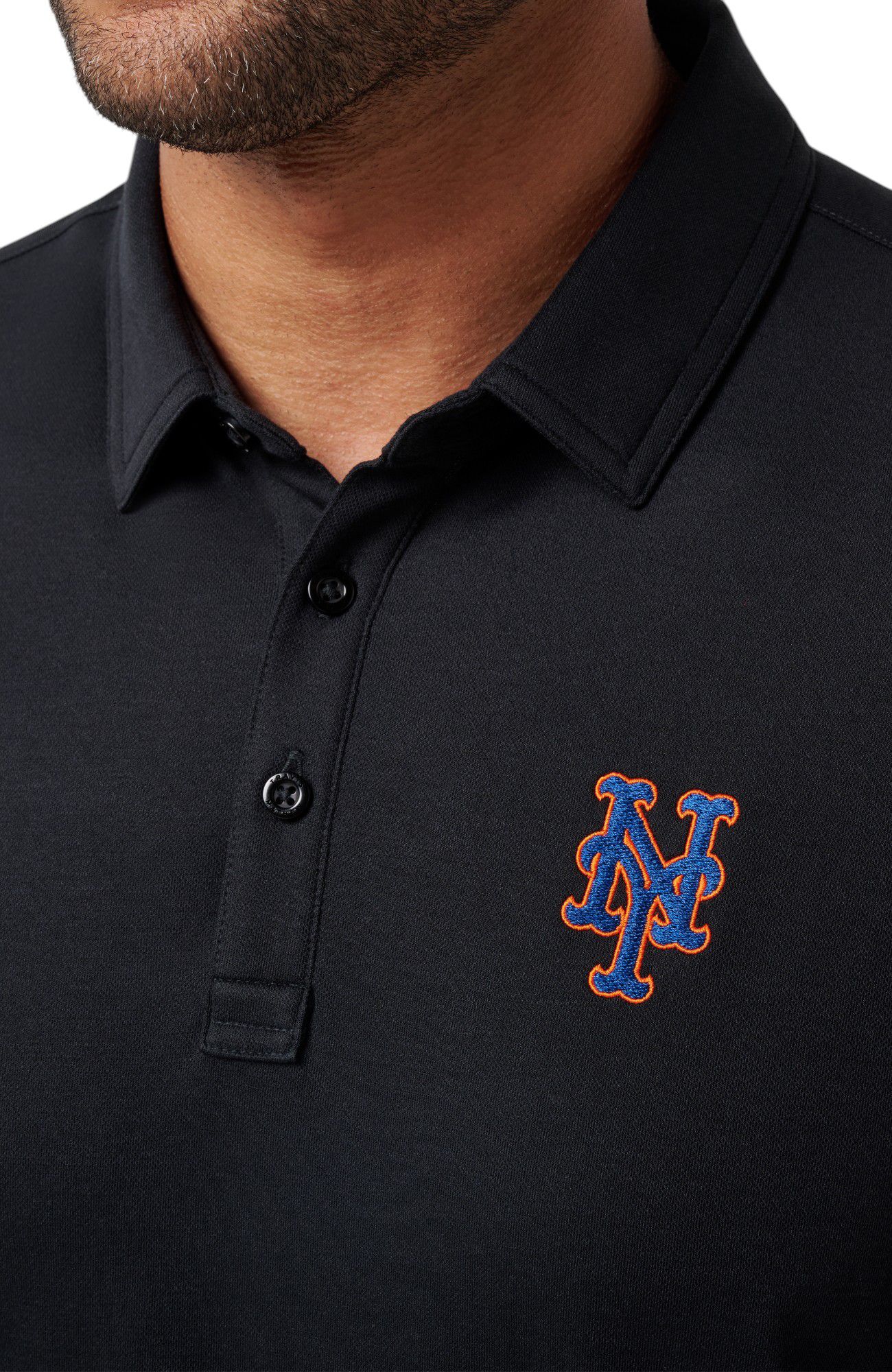 TravisMathew Men's New York Mets Black Polo product image