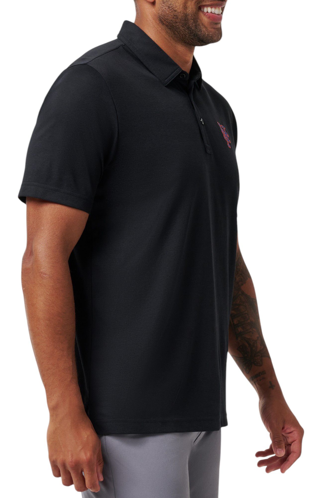 TravisMathew Men's New York Mets Black Polo product image