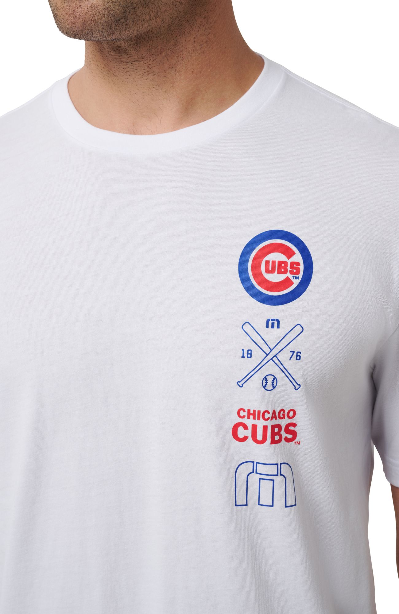TravisMathew Men's Chicago Cubs White Sunset Slam T-Shirt product image