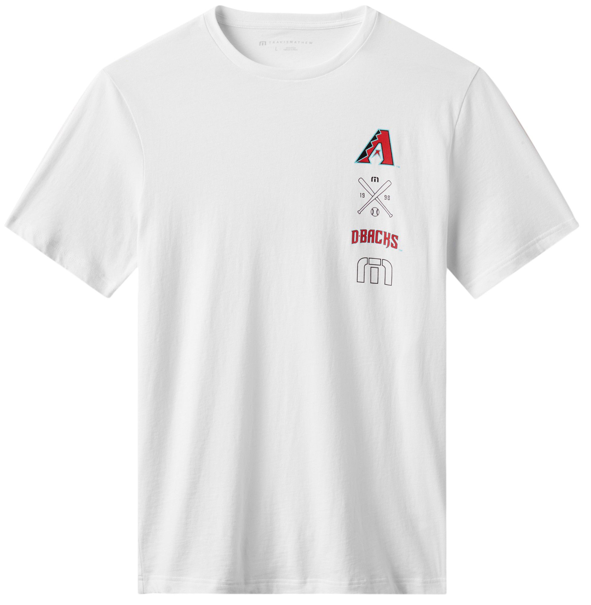 TravisMathew Men's Arizona Diamondbacks White Sunset Slam T-Shirt product image