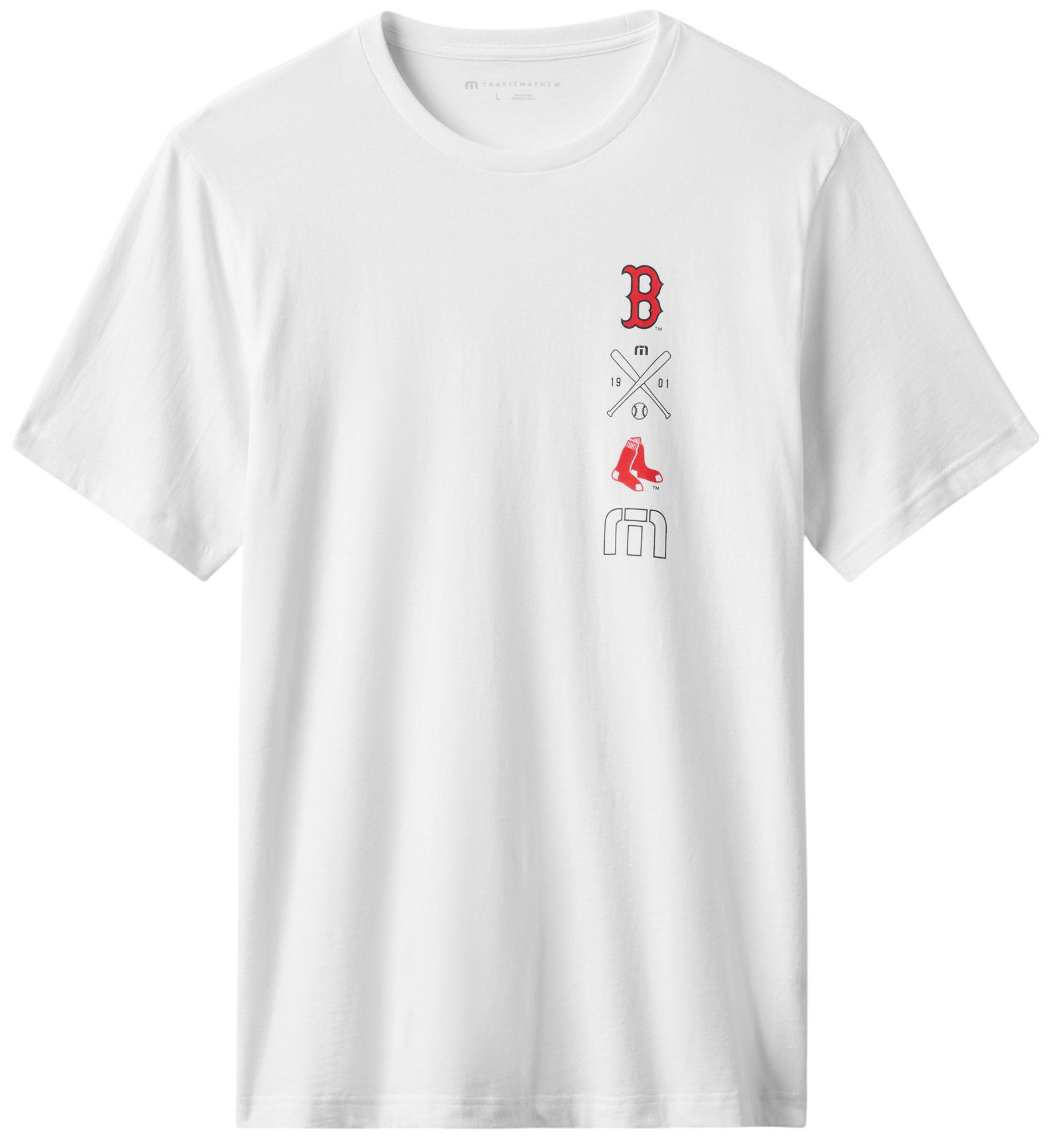 TravisMathew Men's Boston Red Sox White Sunset Slam T-Shirt product image