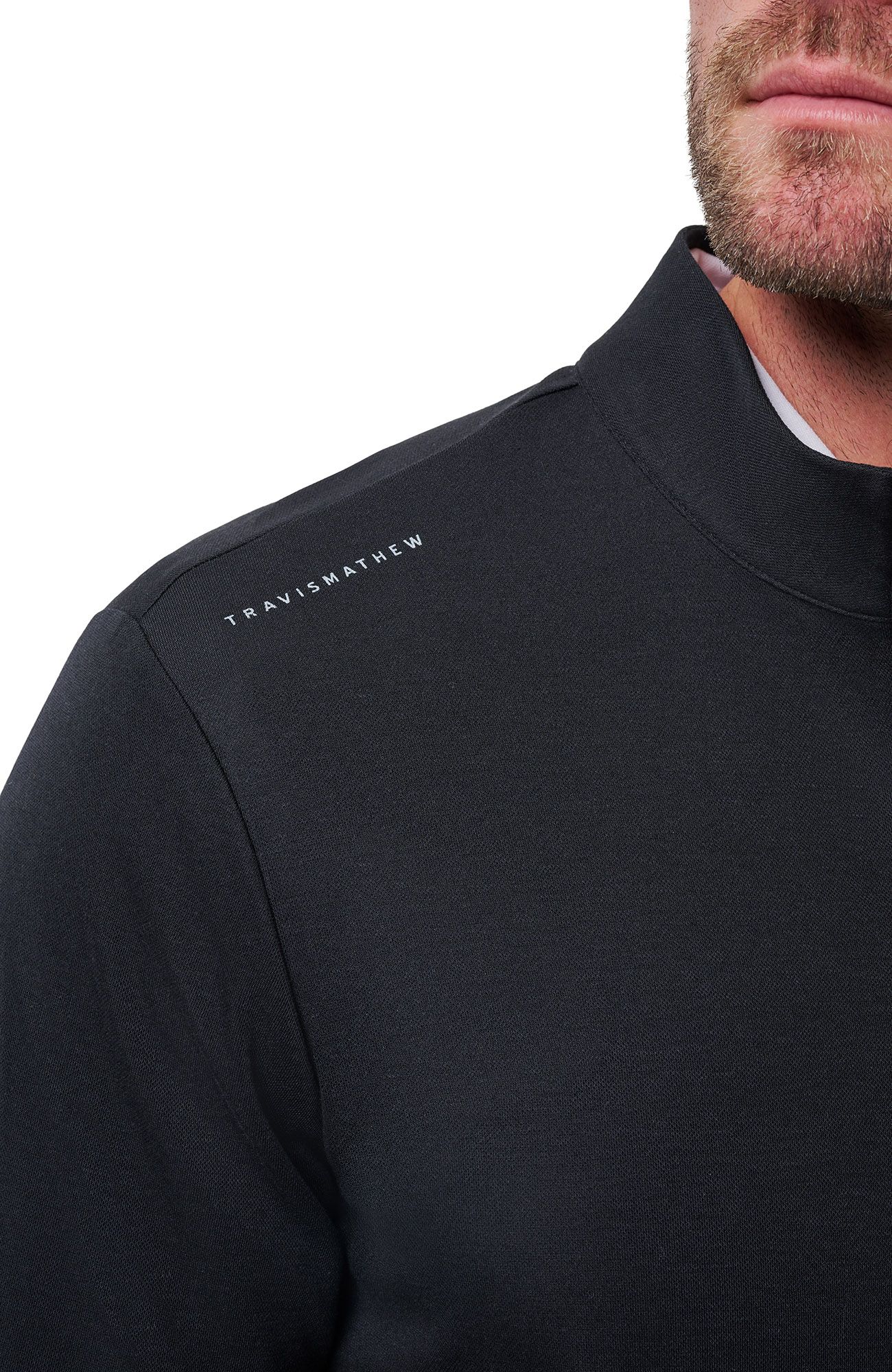 TravisMathew Men's Los Angeles Dodgers Black Quarter-Zip Pullover product image