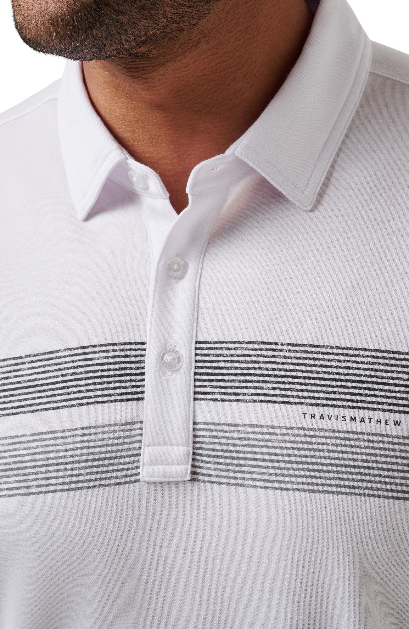 TravisMathew Men's Arizona Diamondbacks White Recruit Polo product image