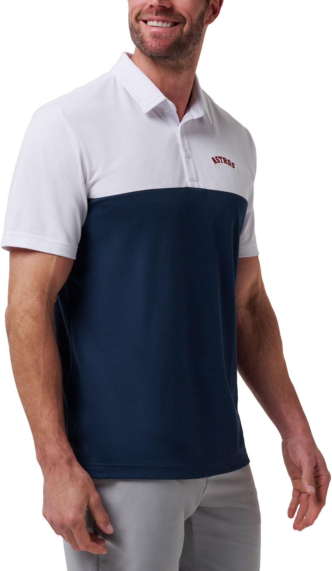 TravisMathew Men's Houston Astros White Homerun Leader Polo product image