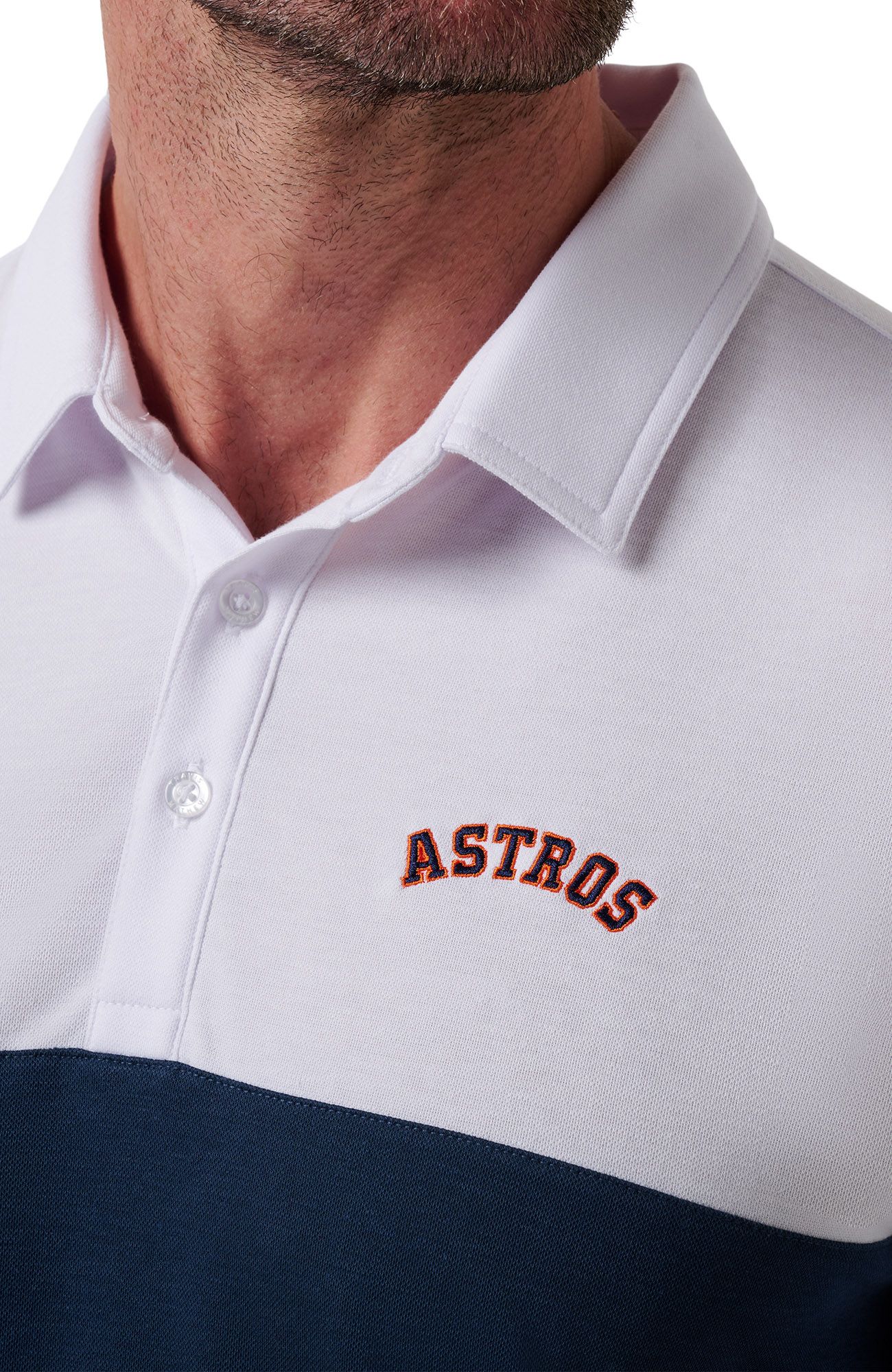 TravisMathew Men's Houston Astros White Homerun Leader Polo product image