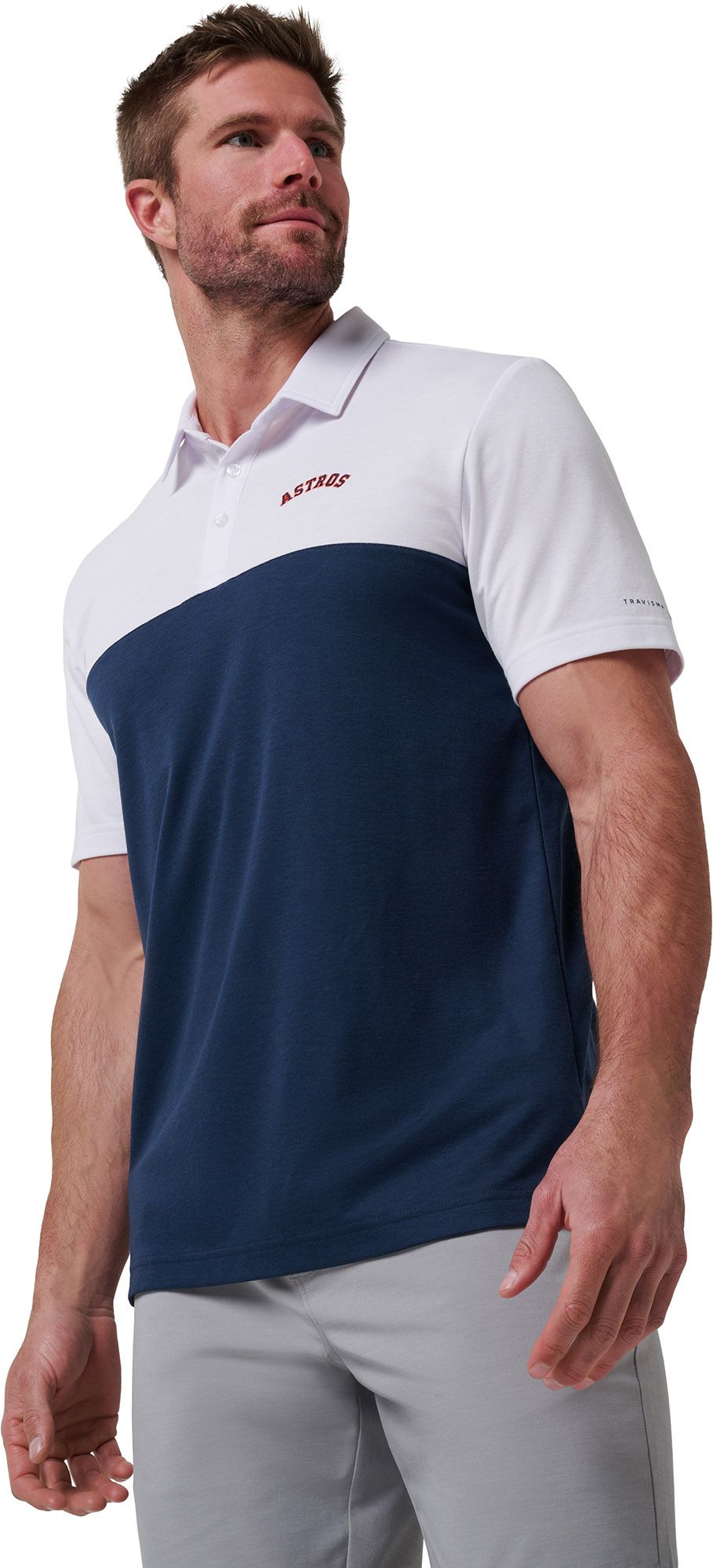 TravisMathew Men's Houston Astros White Homerun Leader Polo product image