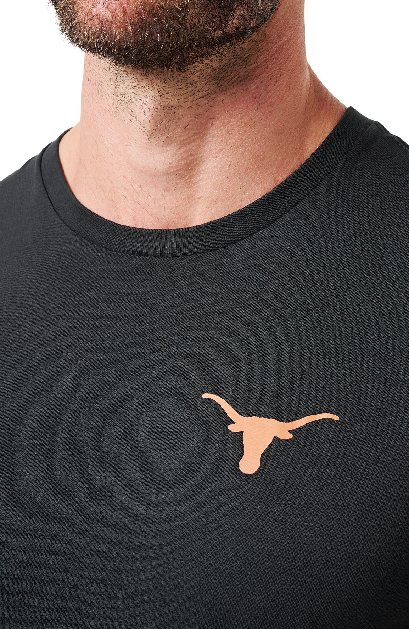 TravisMathew Men's Texas Longhorns Black Friendly Rivalry Short Sleeve T-Shirt product image