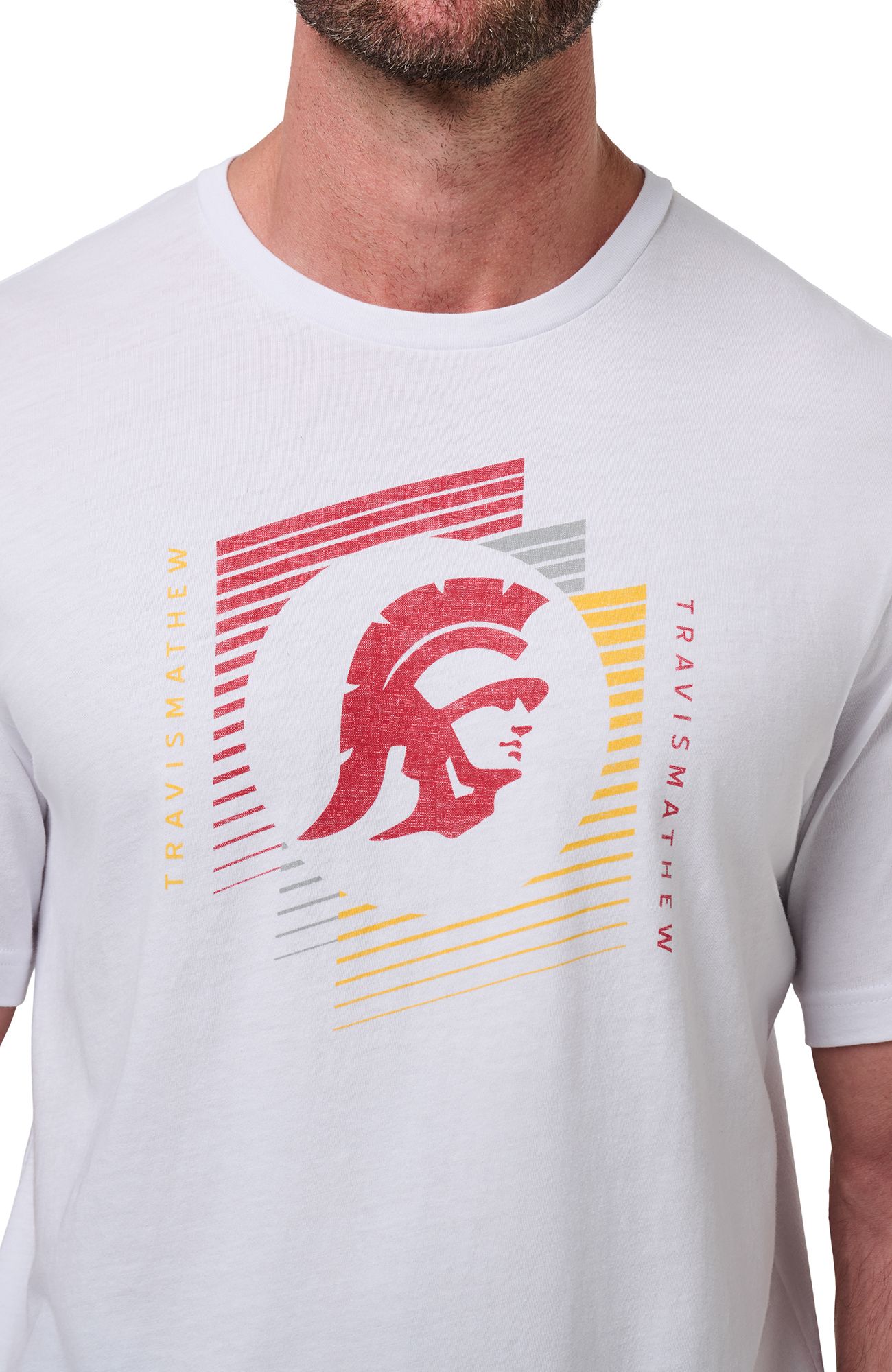 TravisMathew Men's USC Trojans White Underdogs Short Sleeve T-Shirt product image