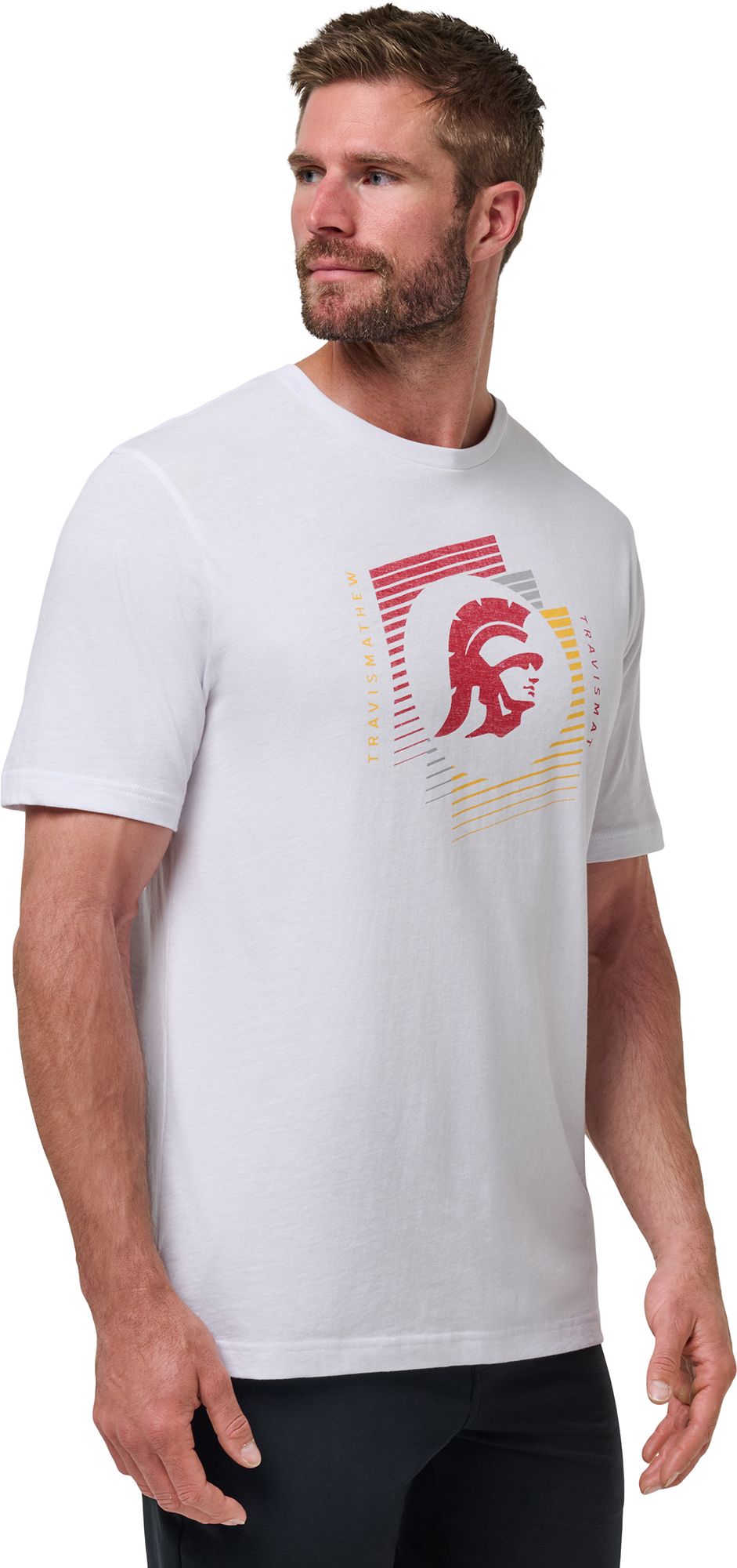 TravisMathew Men's USC Trojans White Underdogs Short Sleeve T-Shirt product image