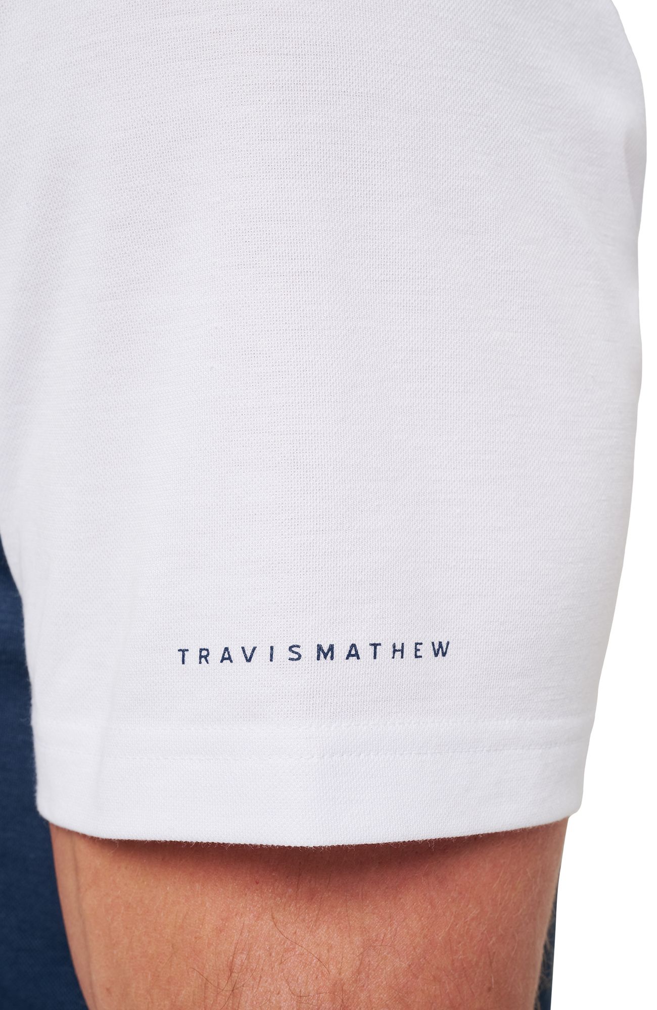 TravisMathew Men's Ole Miss Rebels White Drop Back Polo product image