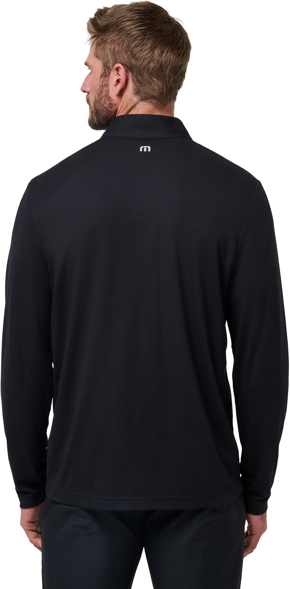 TravisMathew Men's Nebraska Cornhuskers Black 'Time to Tailgate' Quarter-Zip Pullover Jacket product image
