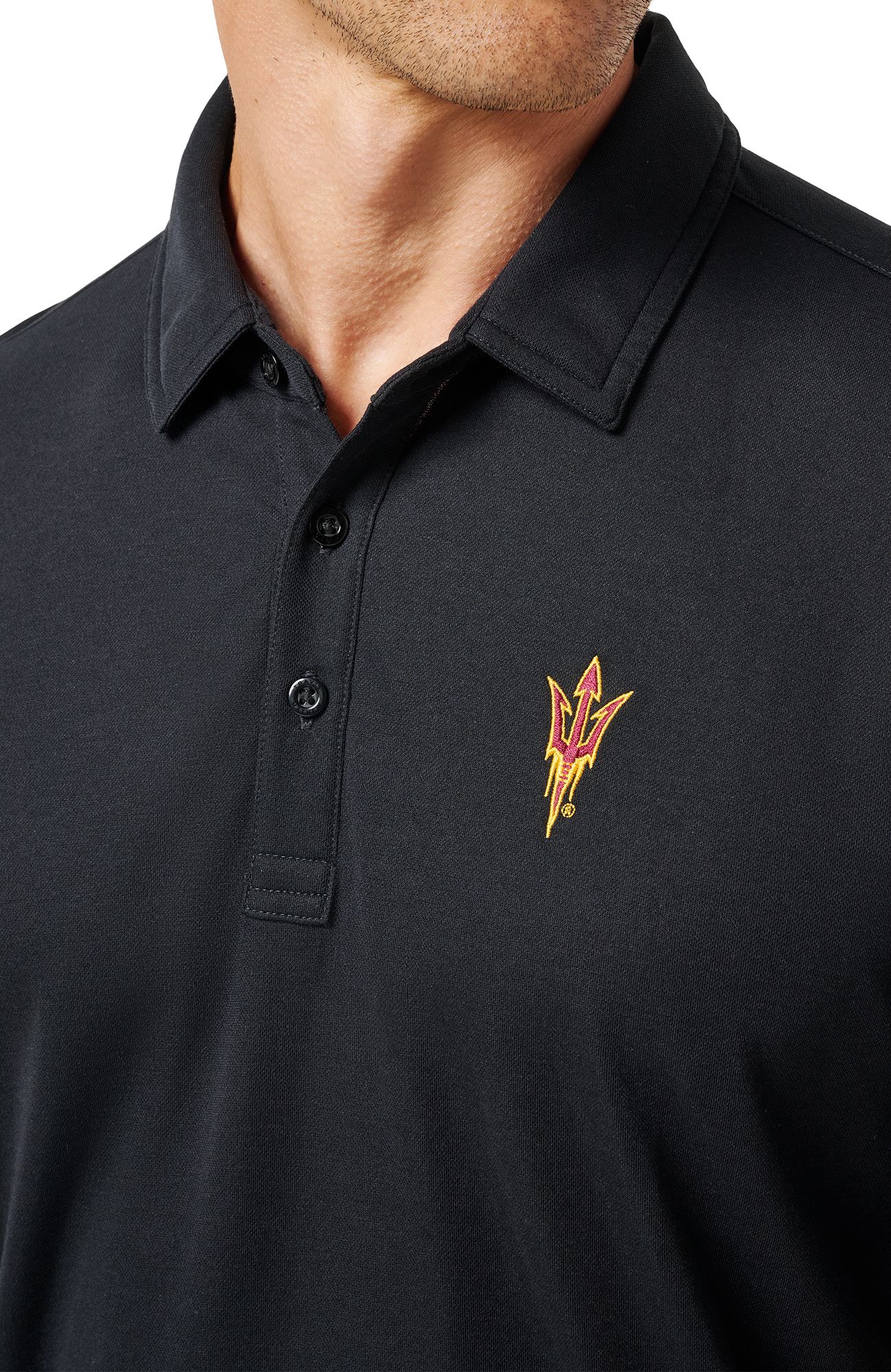 TravisMathew Men's Arizona State Sun Devils Black School Pride Polo product image
