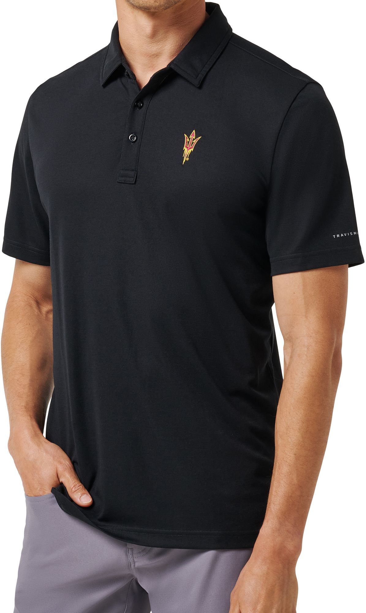TravisMathew Men's Arizona State Sun Devils Black School Pride Polo product image
