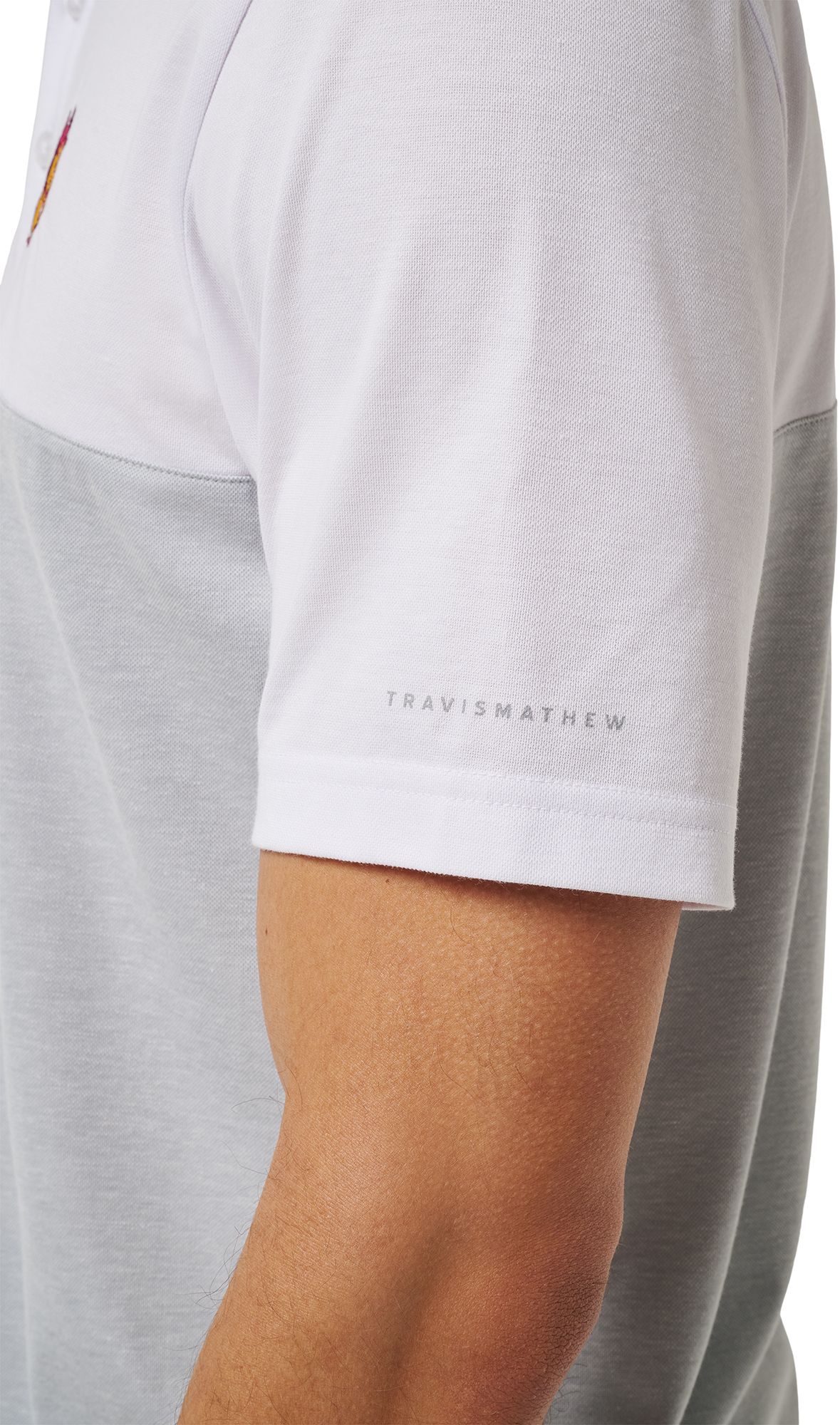 TravisMathew Men's Arizona State Sun Devils White Drop Back Polo product image