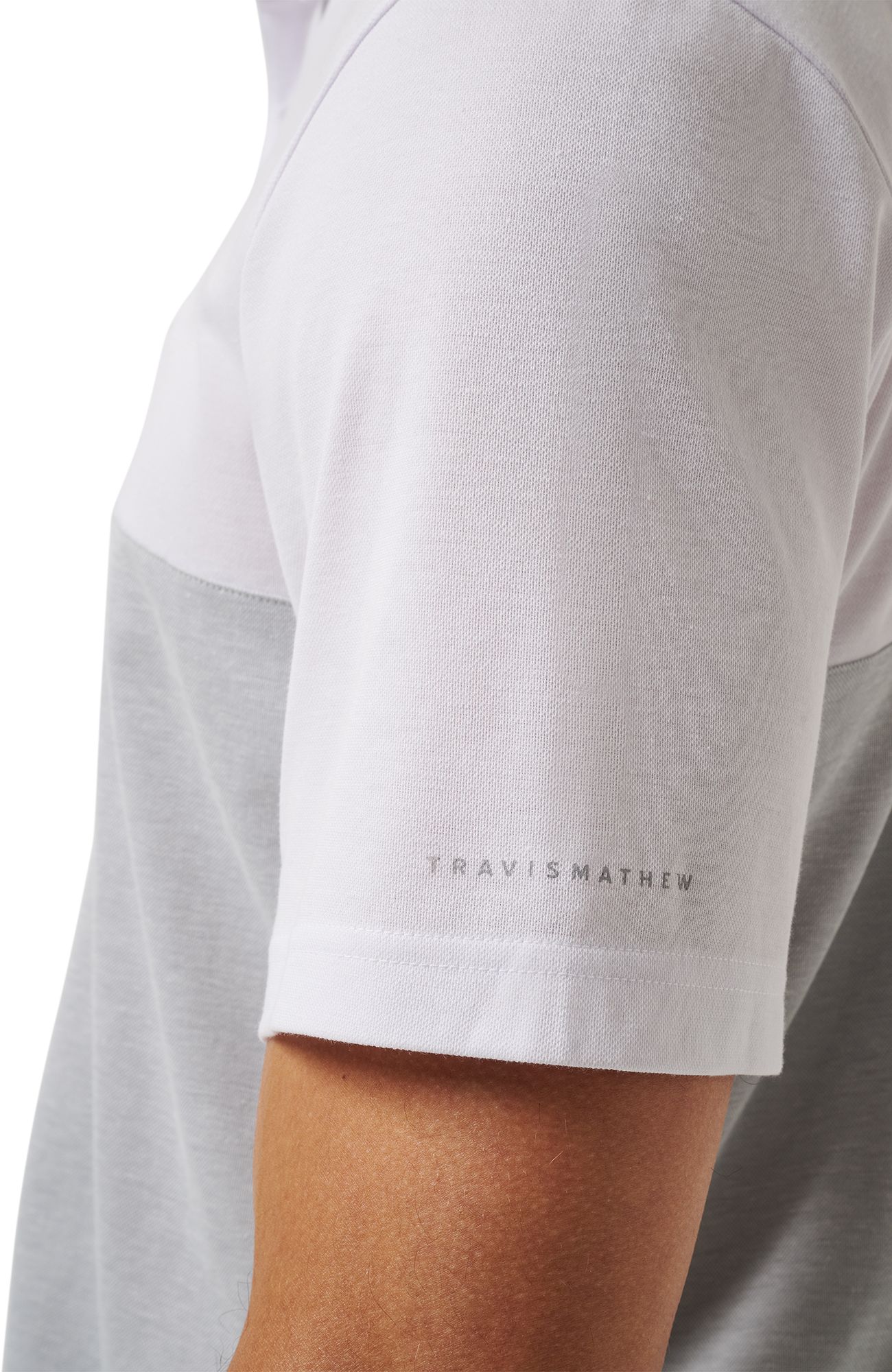 TravisMathew Men's UCLA Bruins White Drop Back Polo product image