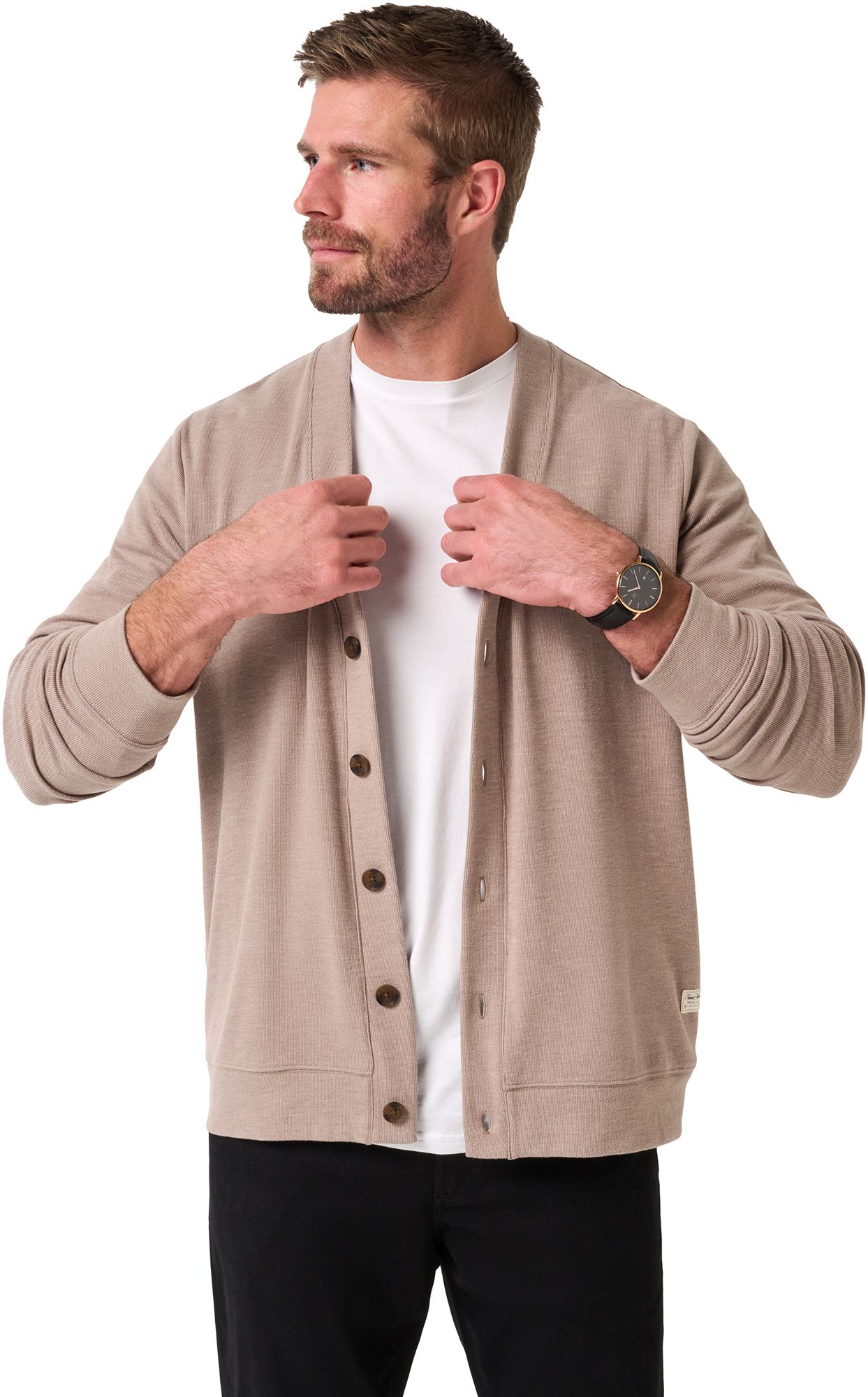 TravisMathew Men's Cloud Cardigan Golf Sweater product image