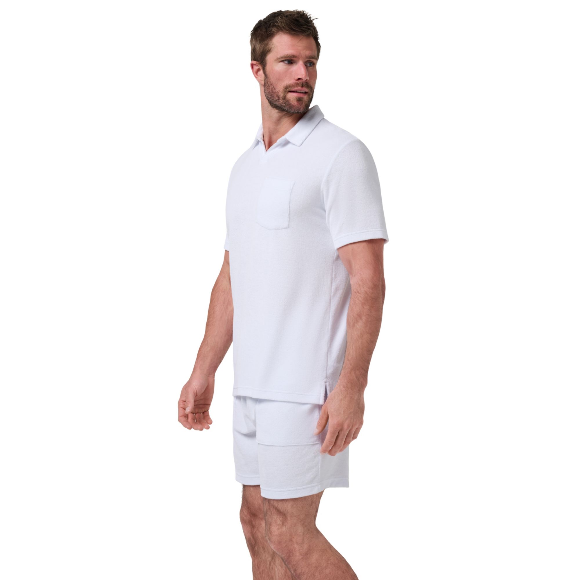 TravisMathew Men's Beach Club Terry Popover Golf Polo product image