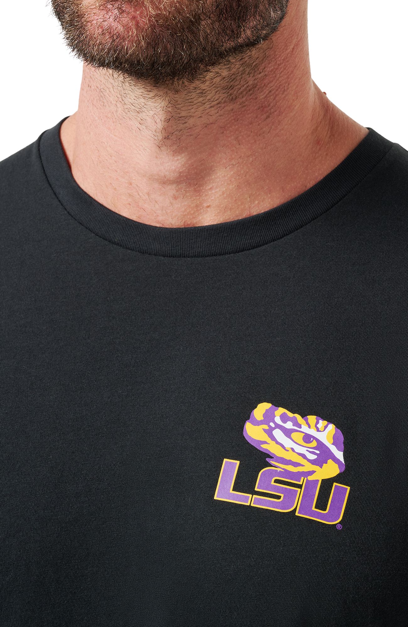TravisMathew Men's LSU Tigers Black Friendly Rivalry Short Sleeve T-Shirt product image