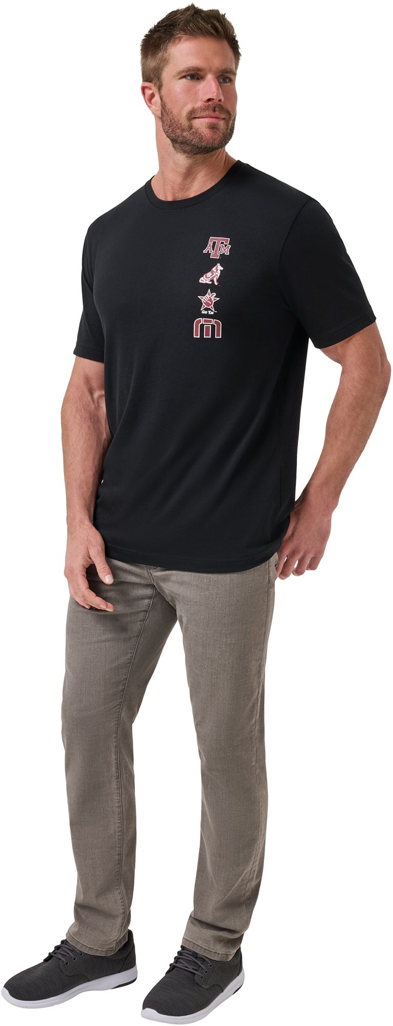 TravisMathew Men's Texas A&M Aggies Black Playoffs Short Sleeve T-Shirt product image