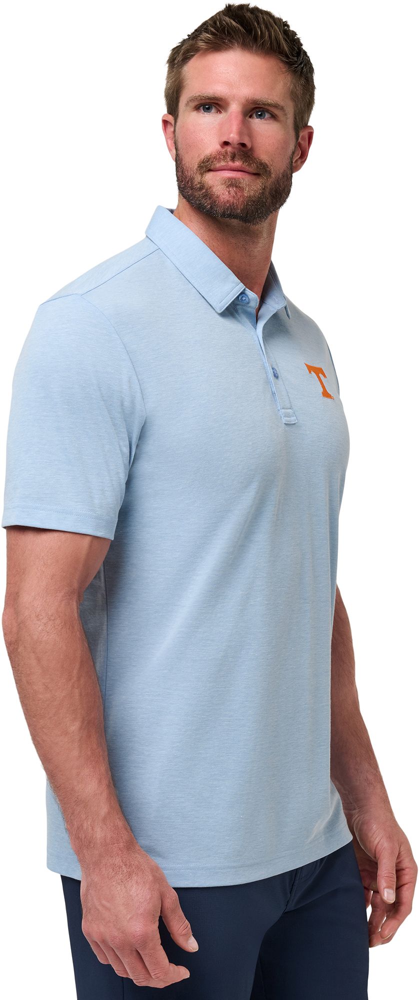 TravisMathew Men's Tennessee Volunteers Heather Blue School Pride Polo product image