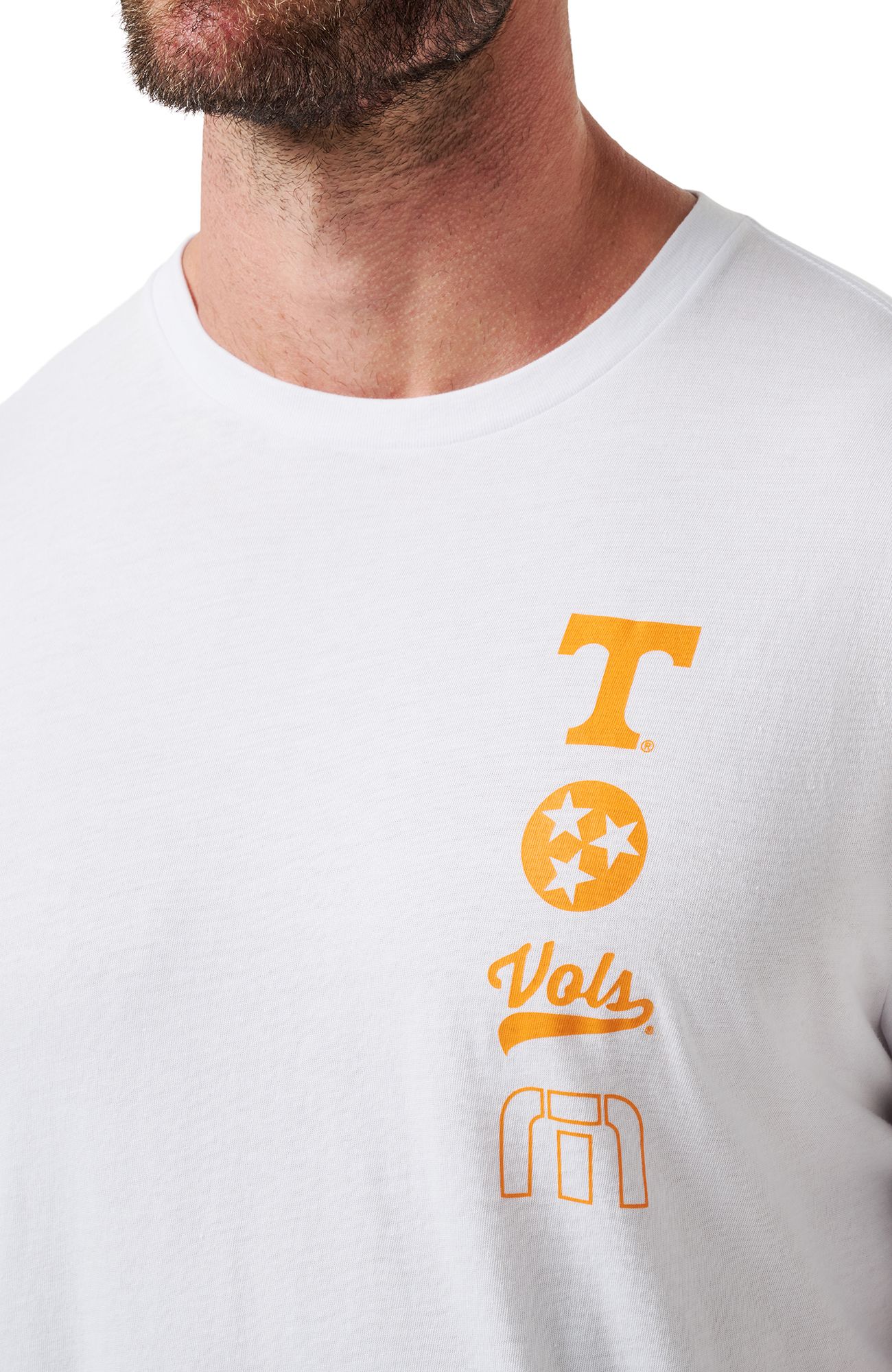 TravisMathew Men's Tennessee Volunteers White Playoffs Short Sleeve T-Shirt product image
