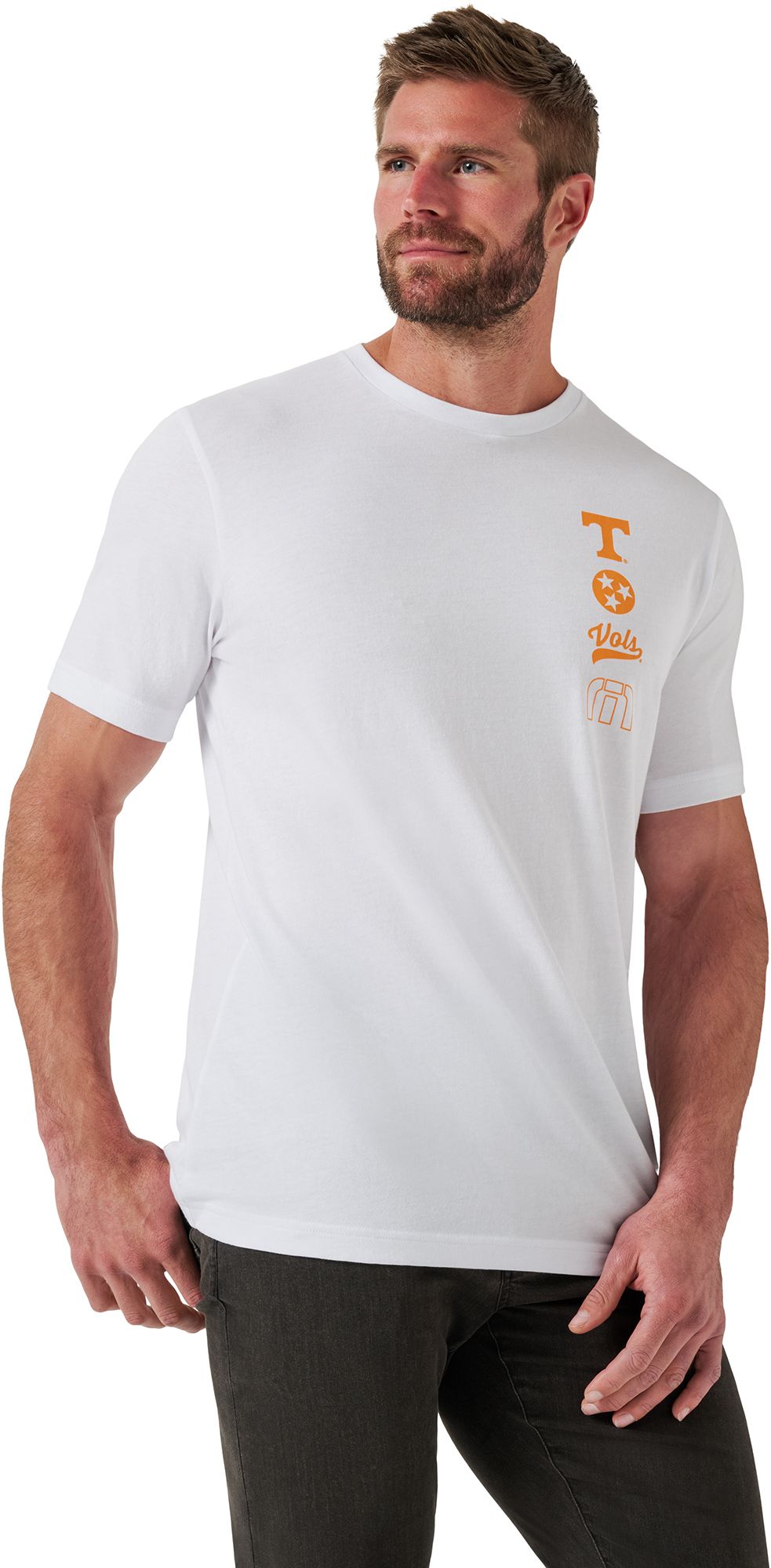 TravisMathew Men's Tennessee Volunteers White Playoffs Short Sleeve T-Shirt product image