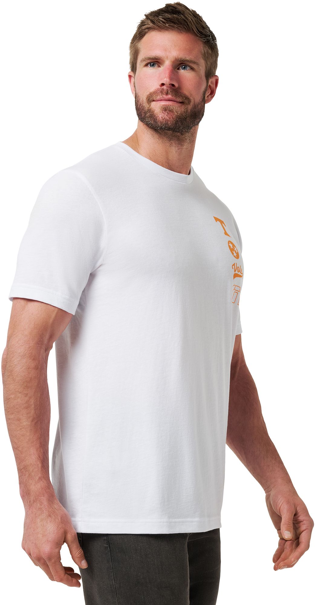 TravisMathew Men's Tennessee Volunteers White Playoffs Short Sleeve T-Shirt product image