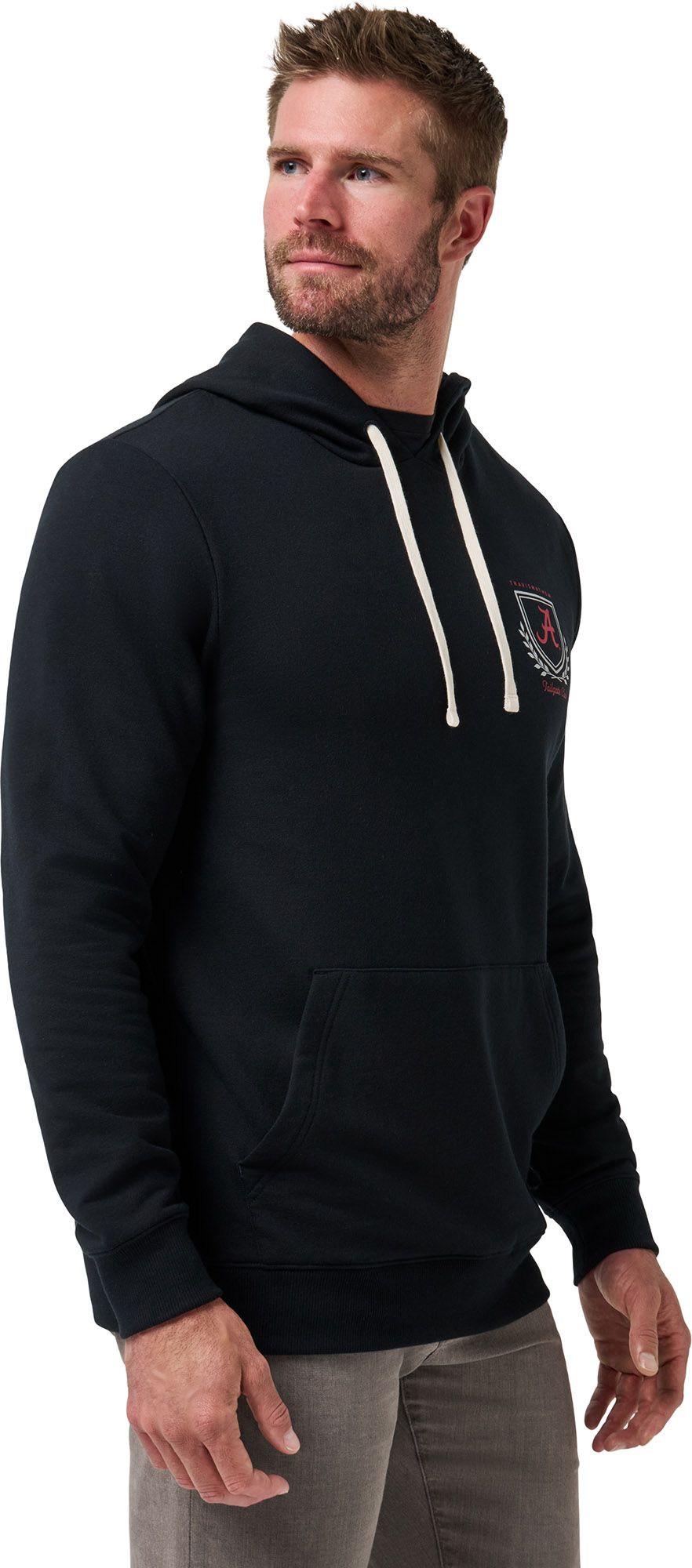 TravisMathew Men's Alabama Crimson Tide Black Stadium Pullover Hoodie product image