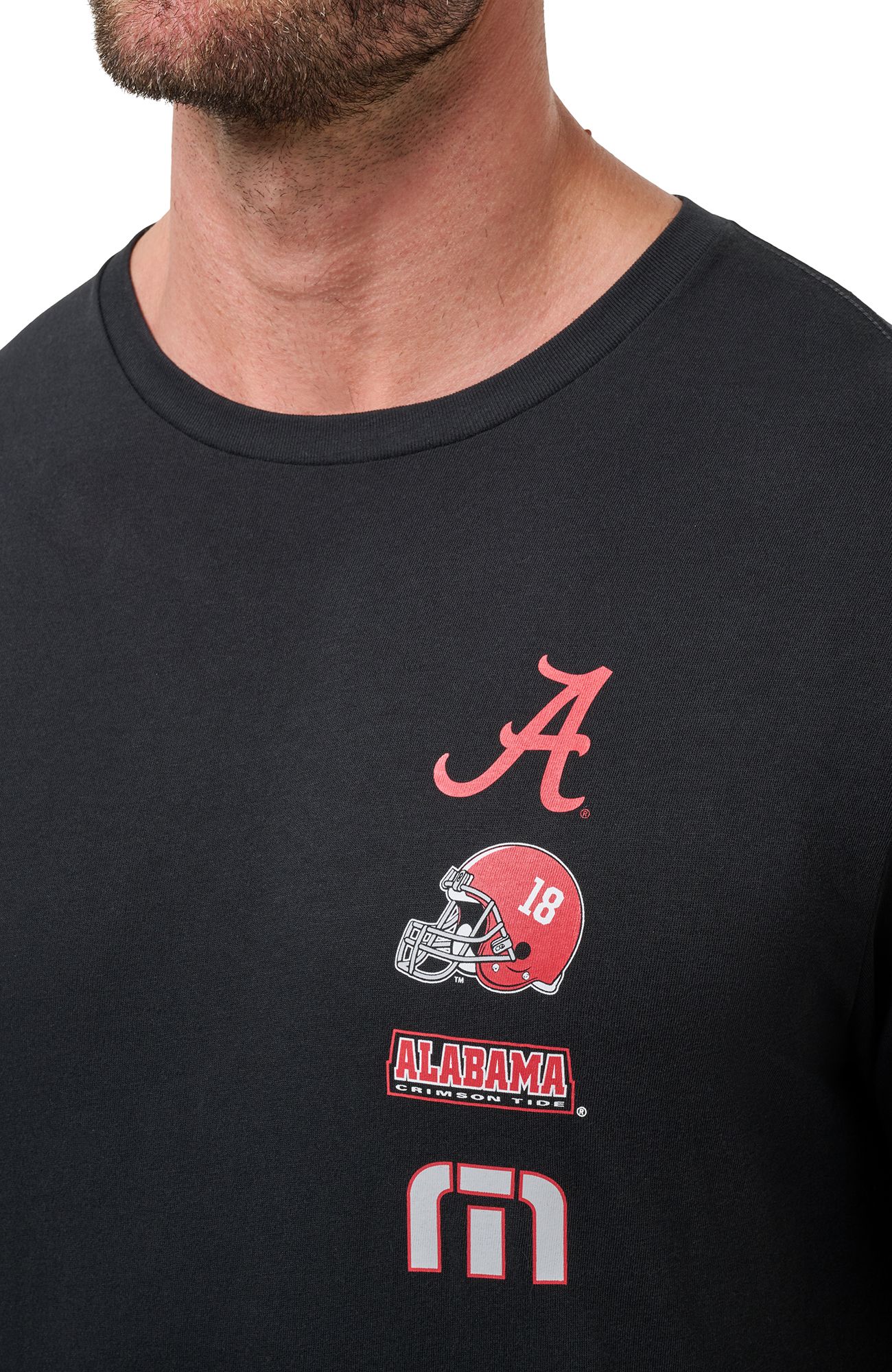 TravisMathew Men's Alabama Crimson Tide Black Playoffs Short Sleeve T-Shirt product image