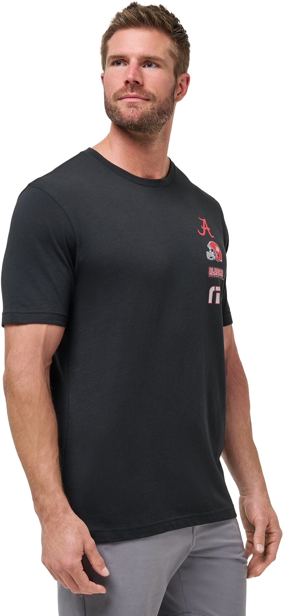 TravisMathew Men's Alabama Crimson Tide Black Playoffs Short Sleeve T-Shirt product image
