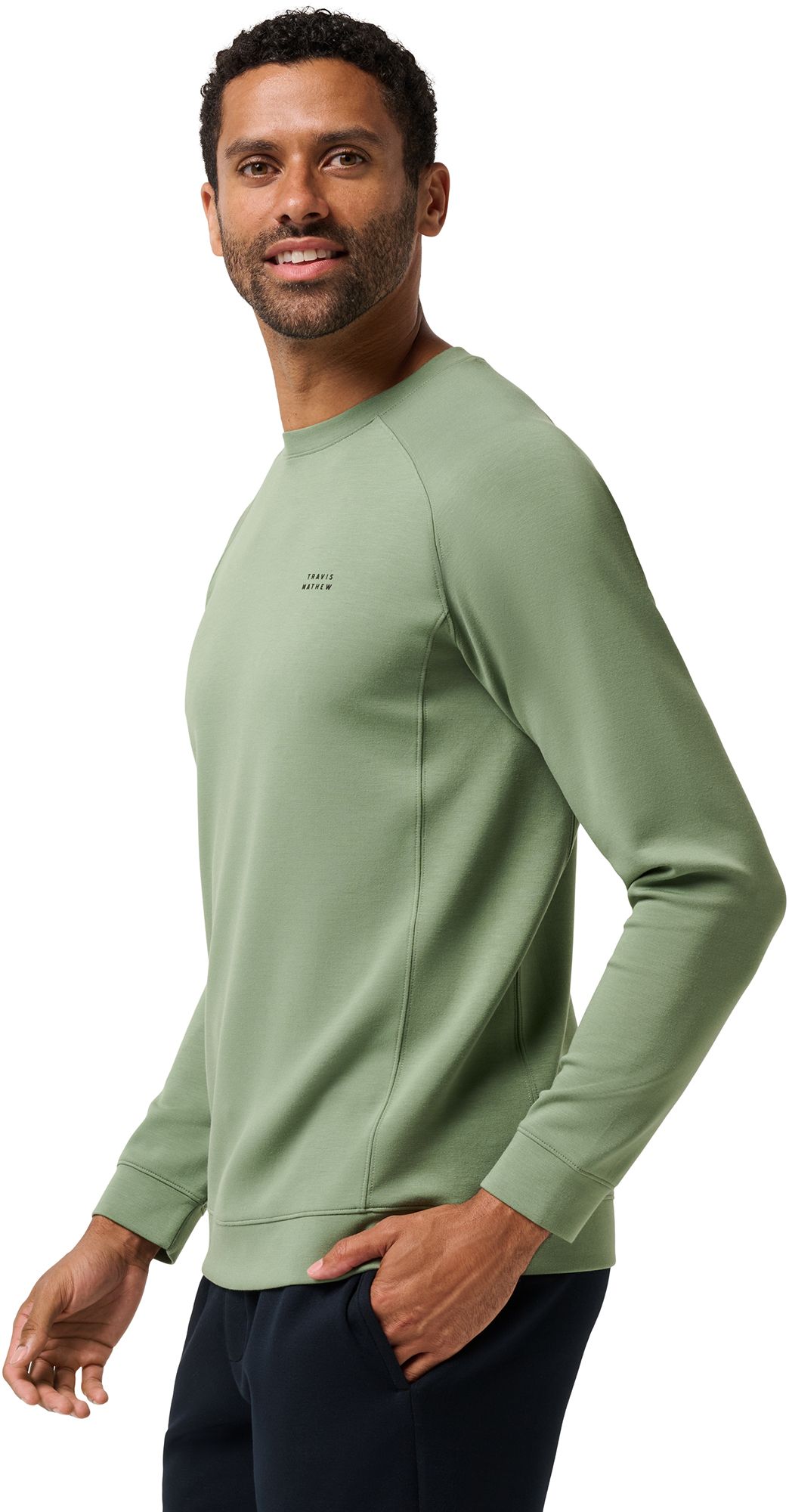 TravisMathew Men's Fibercloud Crewneck Golf Sweatshirt product image