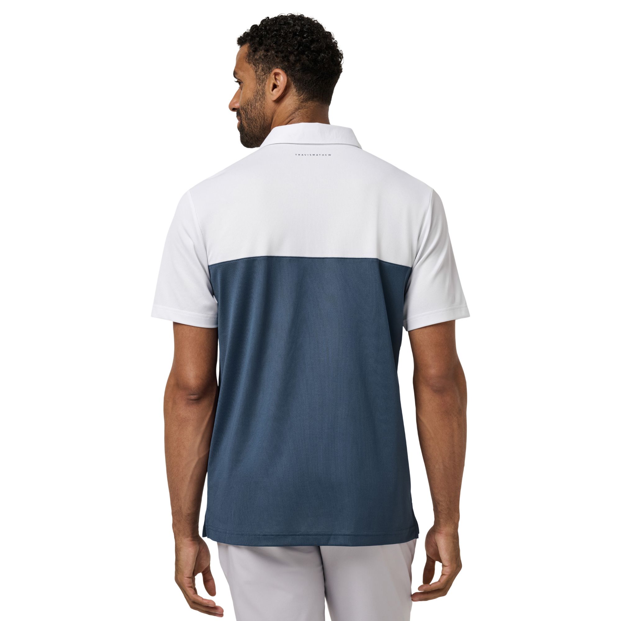 TravisMathew Men's Good Good Color Block Golf Polo product image