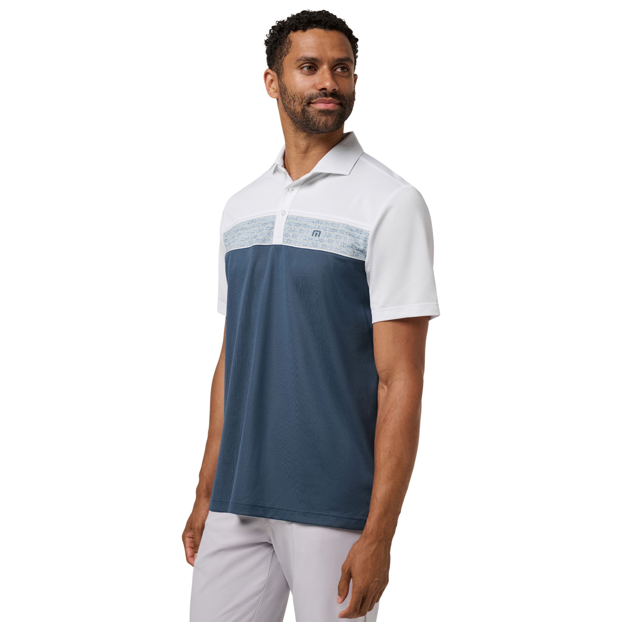 TravisMathew Men's Good Good Color Block Golf Polo product image