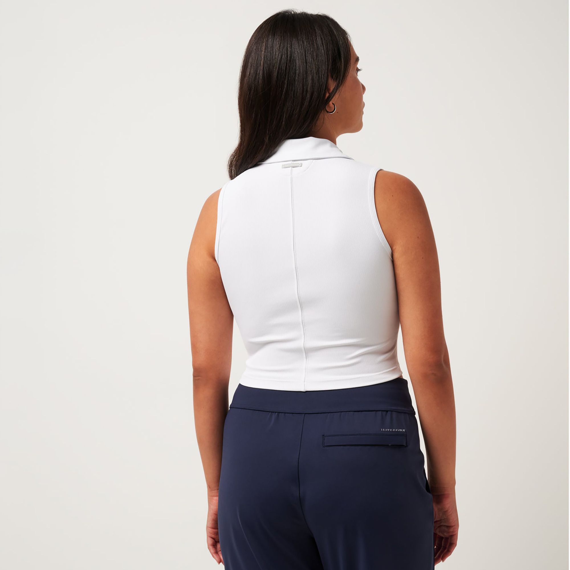 TravisMathew Women's MoveKnit Rib Sleeveless Zip Polo product image