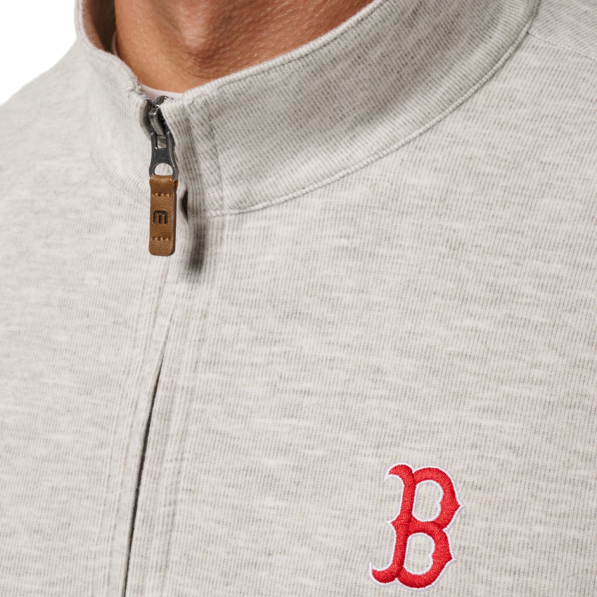 TravisMathew Men's Boston Red Sox Grey Home 1/4 Zip product image