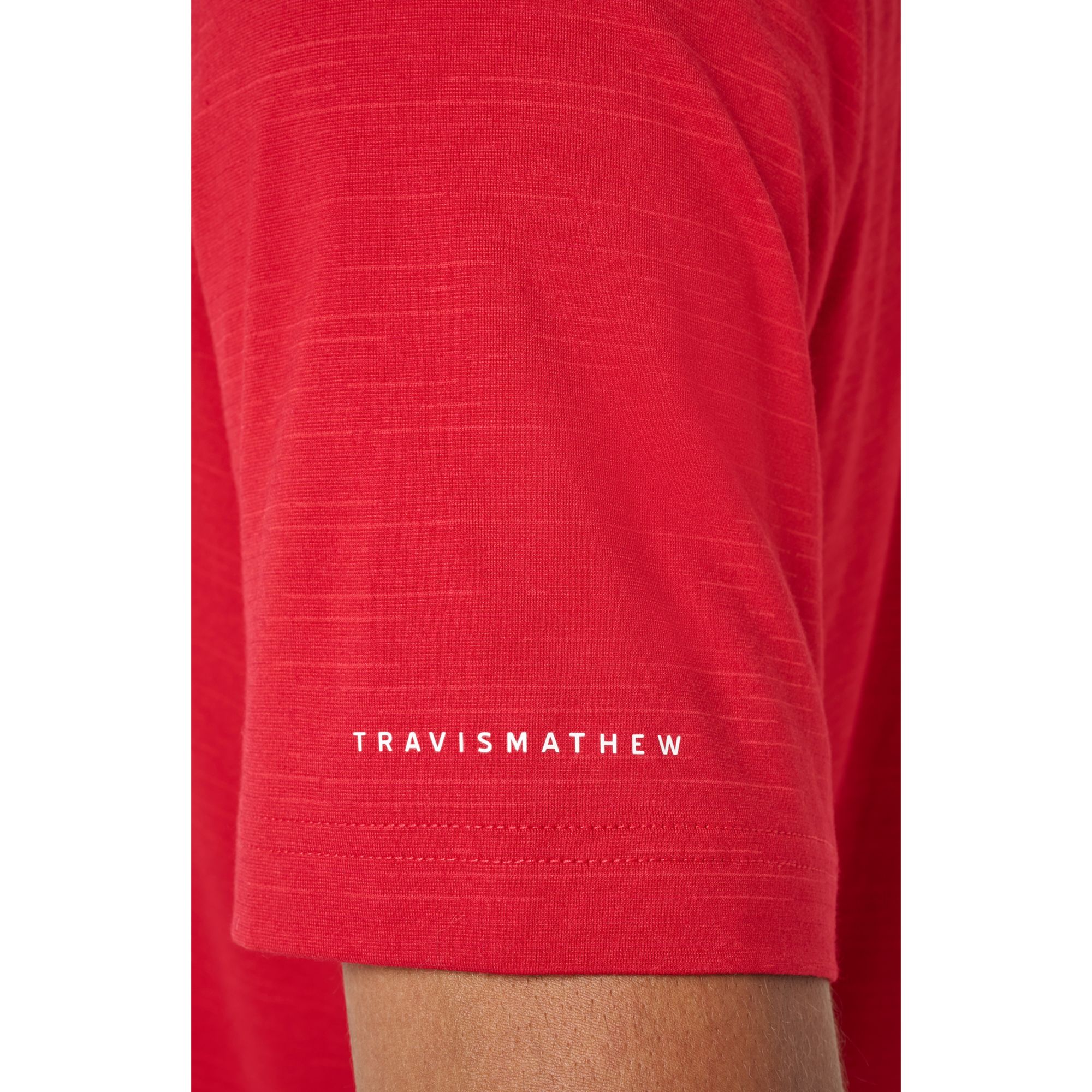 TravisMathew Men's Iowa State Cyclones White and Red College Bound Polo product image