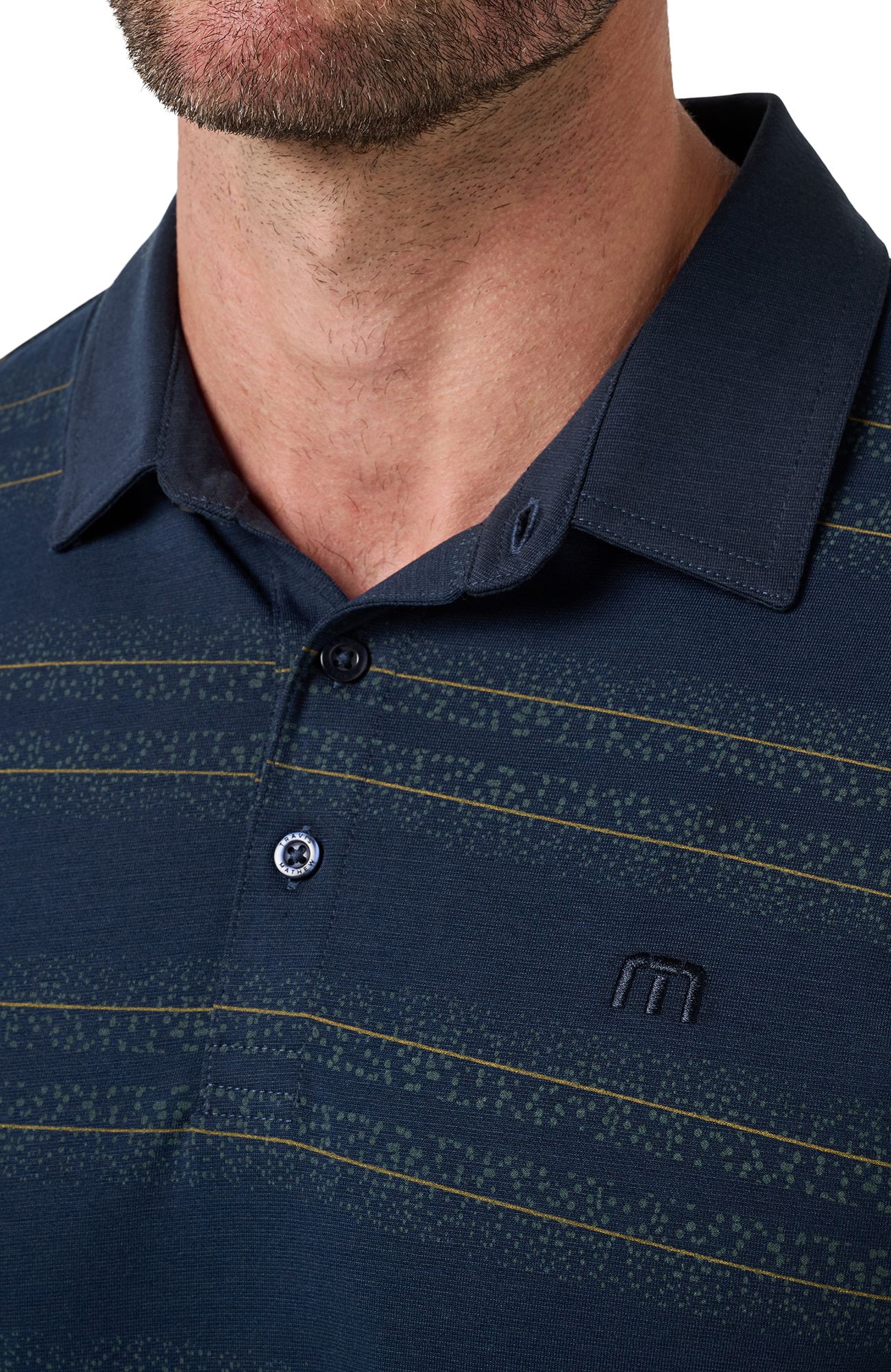 TravisMathew Men's Heater Jersey Horizons Golf Polo product image