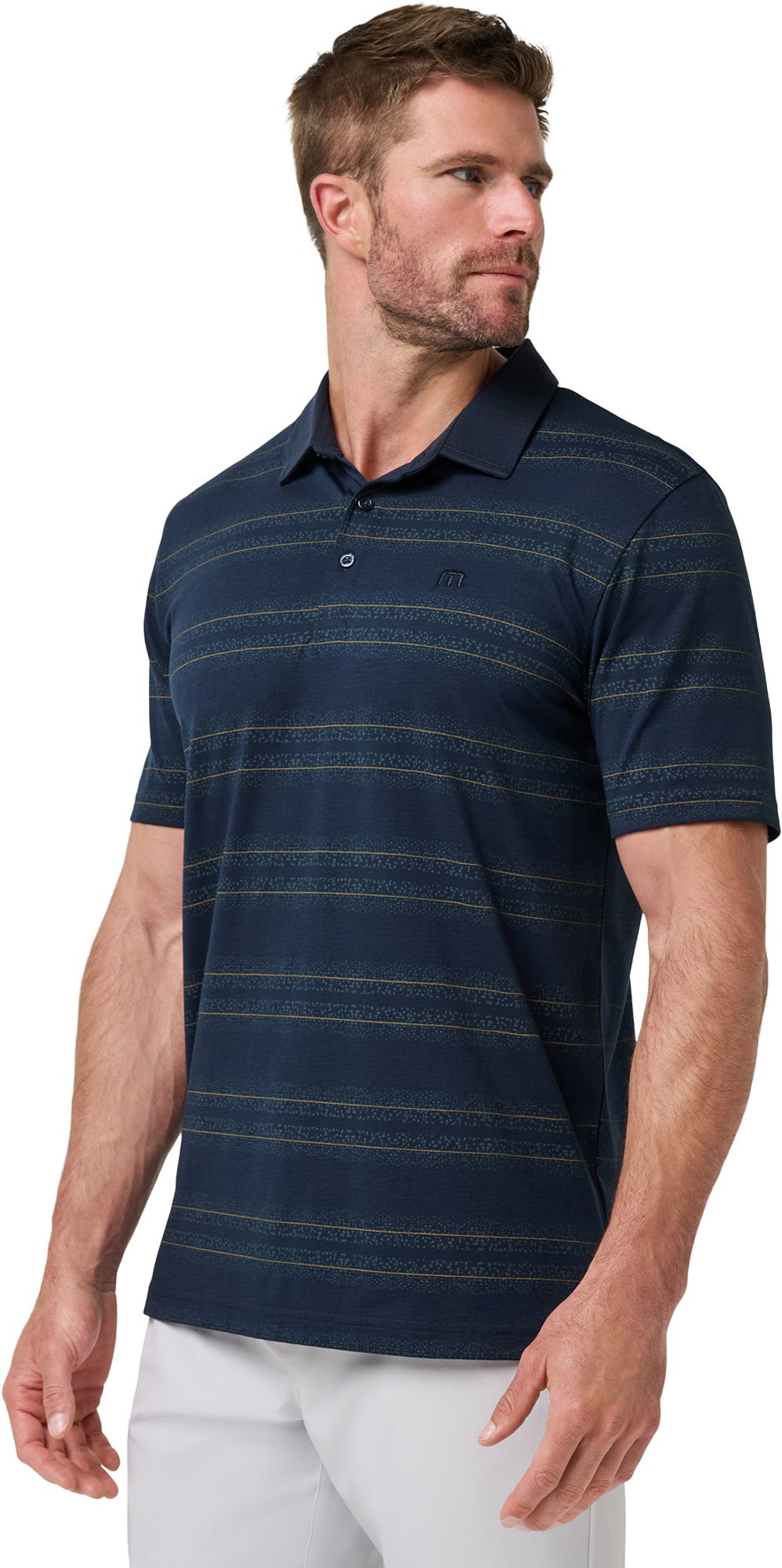 TravisMathew Men's Heater Jersey Horizons Golf Polo product image