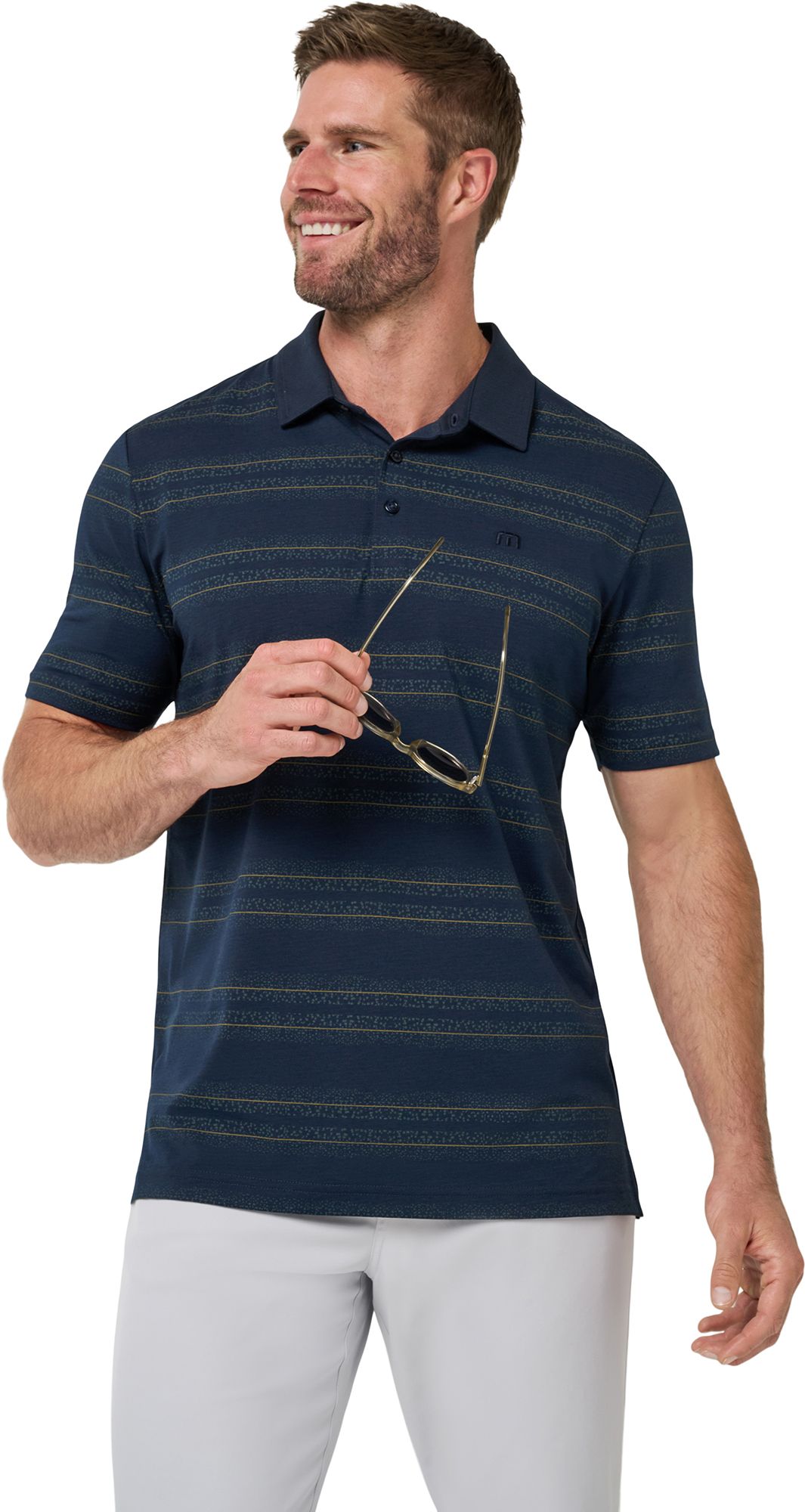 TravisMathew Men's Heater Jersey Horizons Golf Polo product image