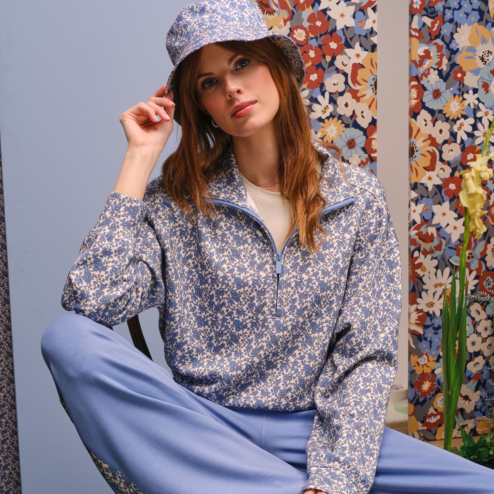 TravisMathew X Liberty London Women's Dancing Maddsie Printed ½ Zip product image