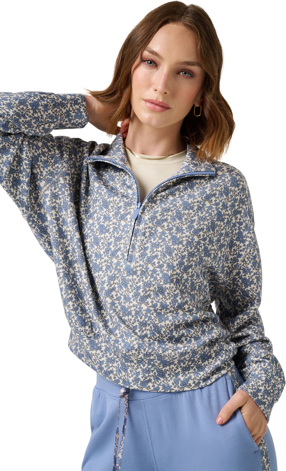 TravisMathew X Liberty London Women's Dancing Maddsie Printed ½ Zip product image