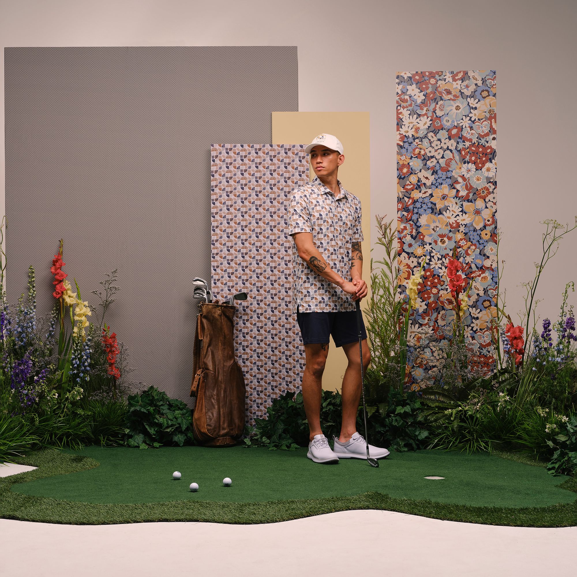 TravisMathew X Liberty London Men's Comfortknit Archer Zen Golf Polo product image