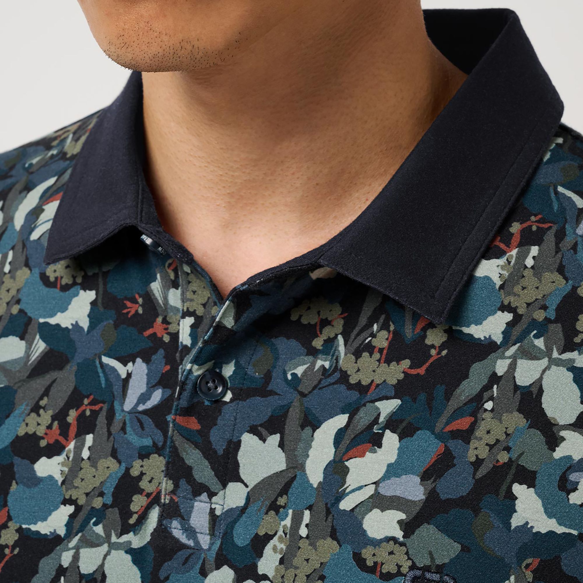 TravisMathew X Liberty London Men's Comfortknit Camo Flower Golf Polo product image