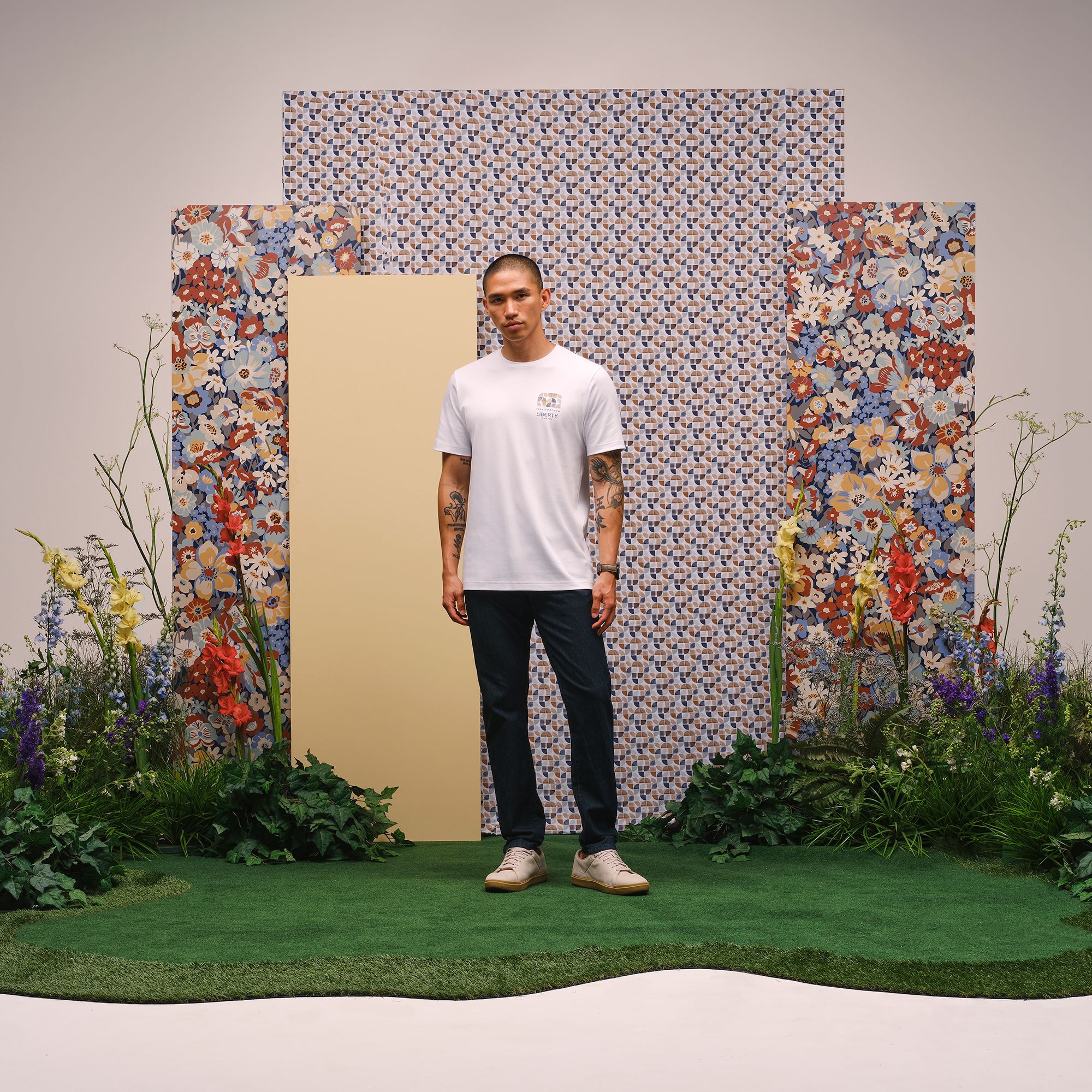 TravisMathew X Liberty London Men's Cloud Midweight Archer Zen Golf T-Shirt product image