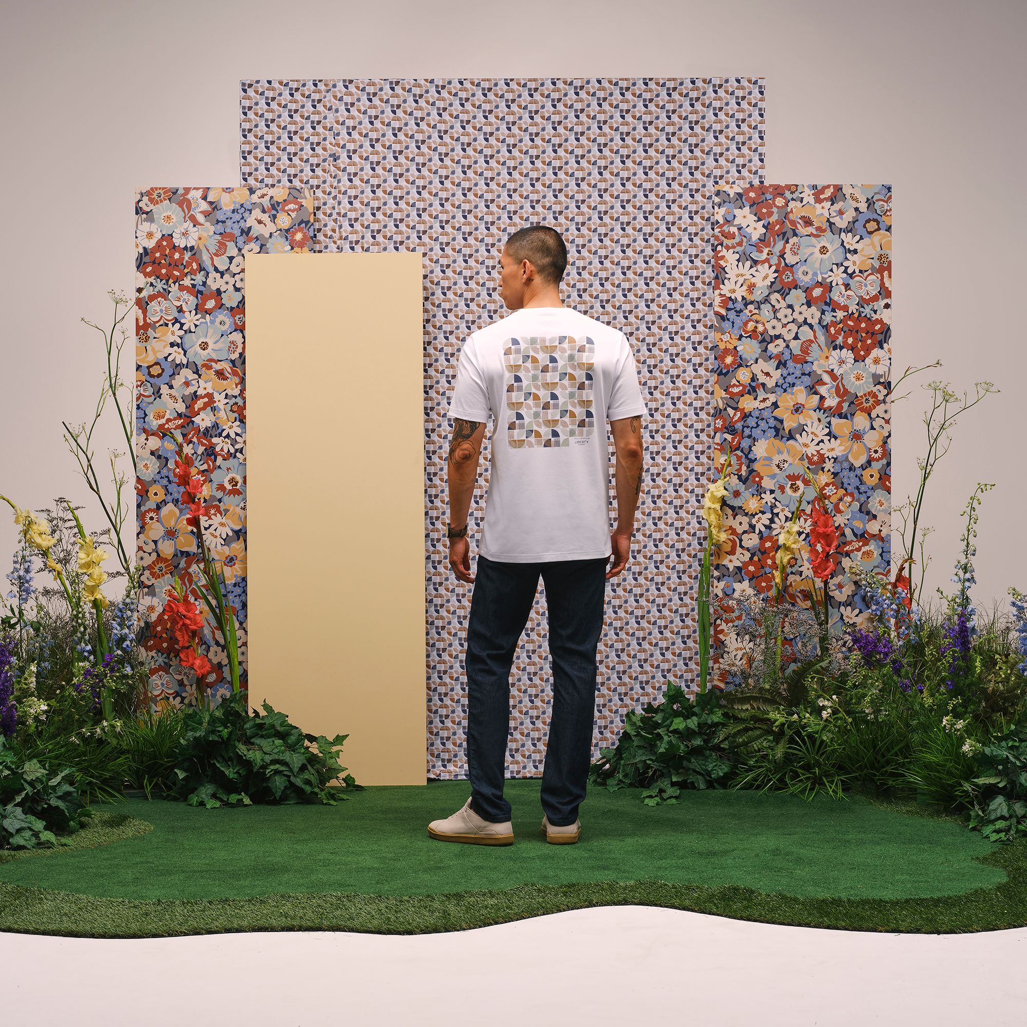 TravisMathew X Liberty London Men's Cloud Midweight Archer Zen Golf T-Shirt product image