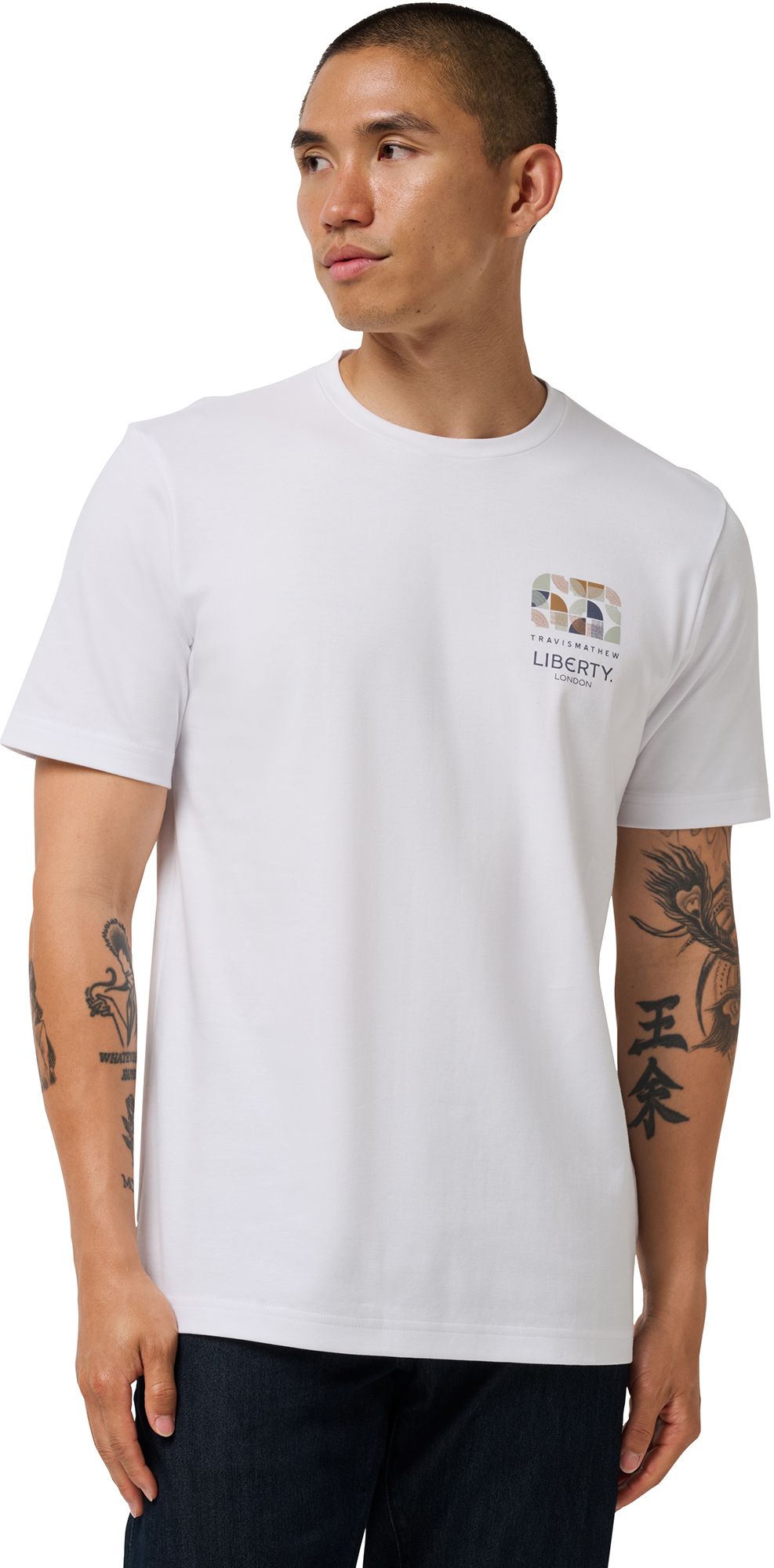 TravisMathew X Liberty London Men's Cloud Midweight Archer Zen Golf T-Shirt product image