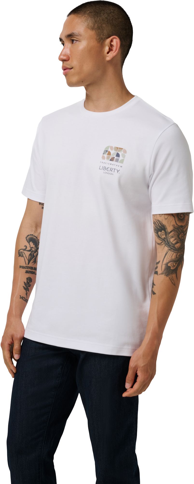 TravisMathew X Liberty London Men's Cloud Midweight Archer Zen Golf T-Shirt product image
