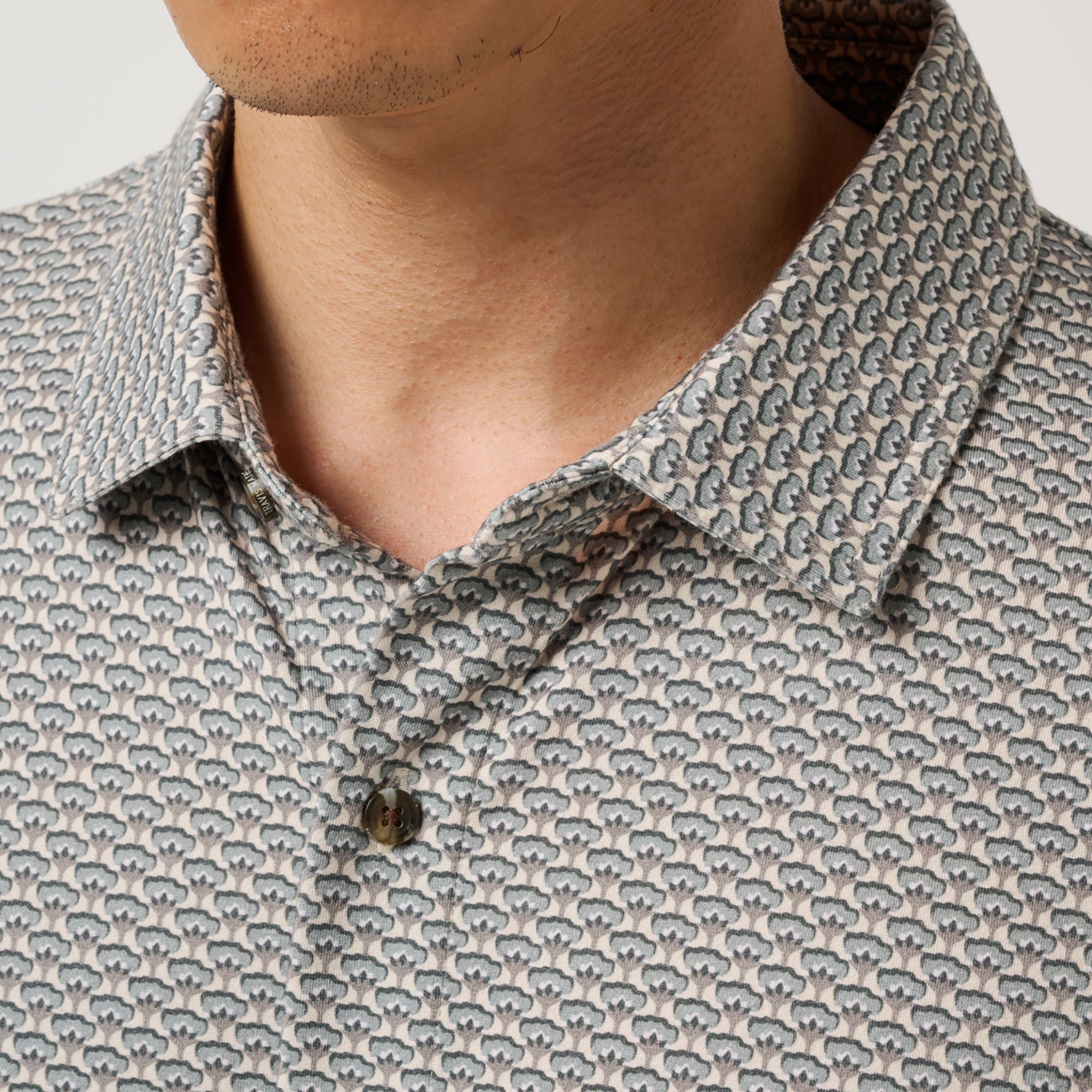 TravisMathew X Liberty London Men's Comfortknit Wood Flower Golf Button-Up Shirt product image